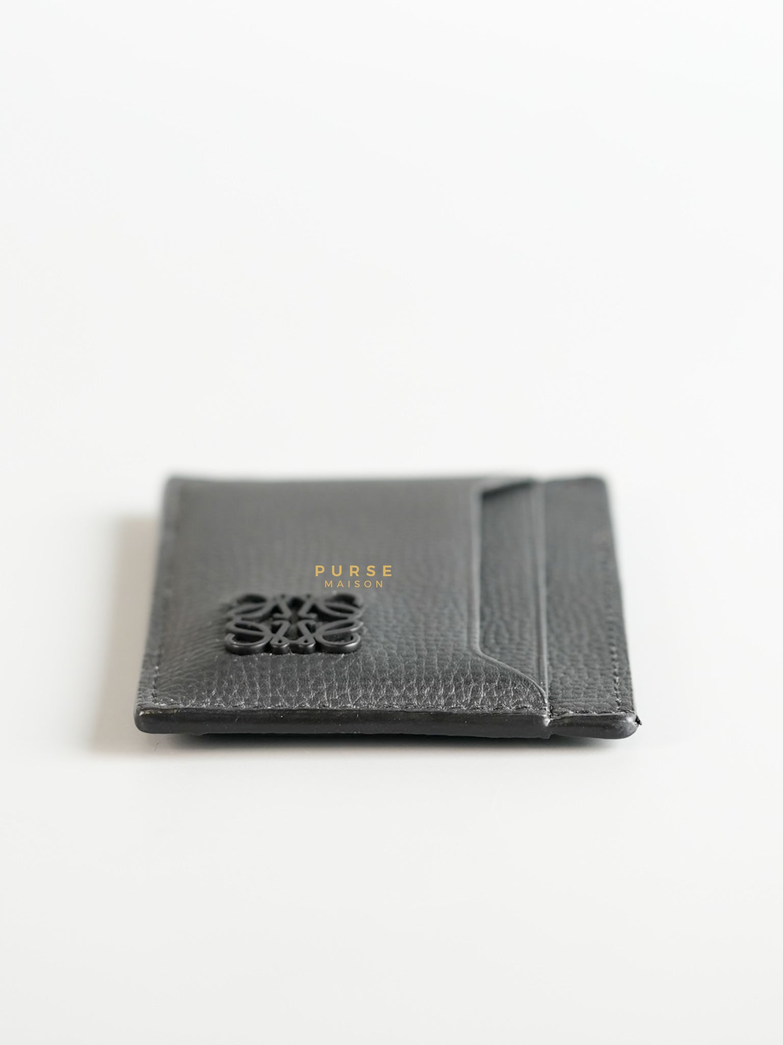 Anagram Plain Leather Card Holder | Purse Maison Luxury Bags Shop