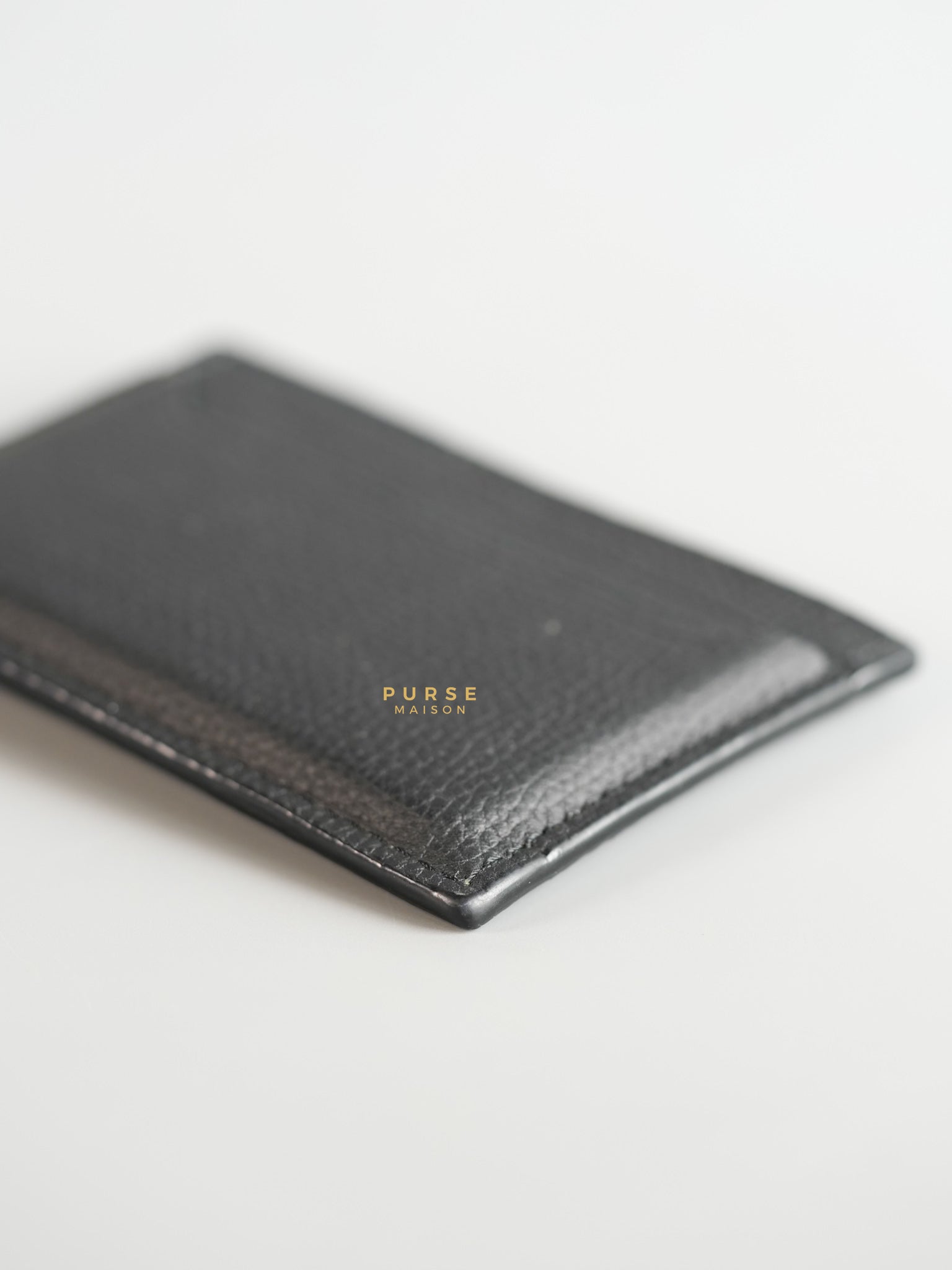 Anagram Plain Leather Card Holder | Purse Maison Luxury Bags Shop