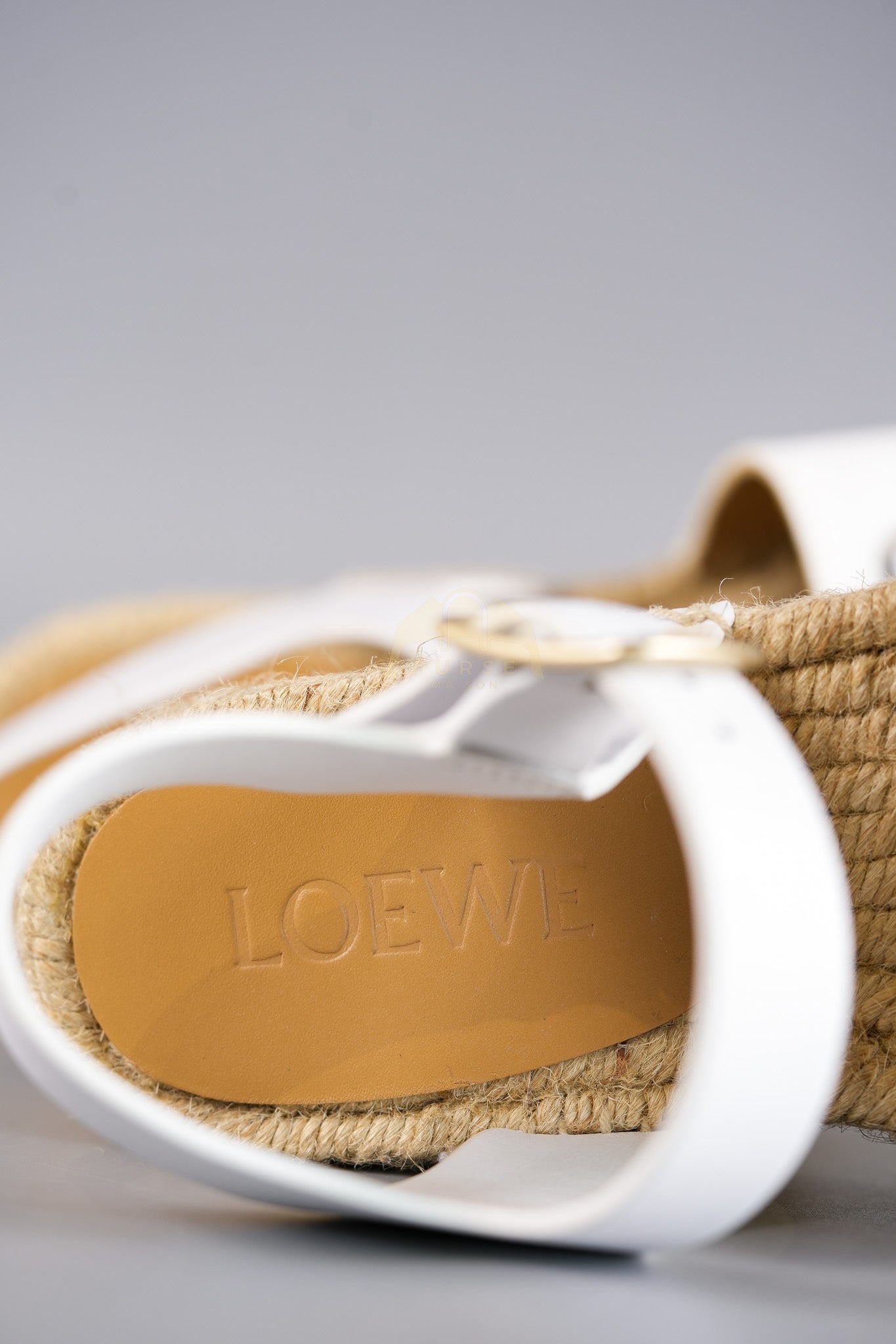 Anagram White Canvas Mule Sandals Size 37EU (24cm) | Purse Maison Luxury Bags Shop