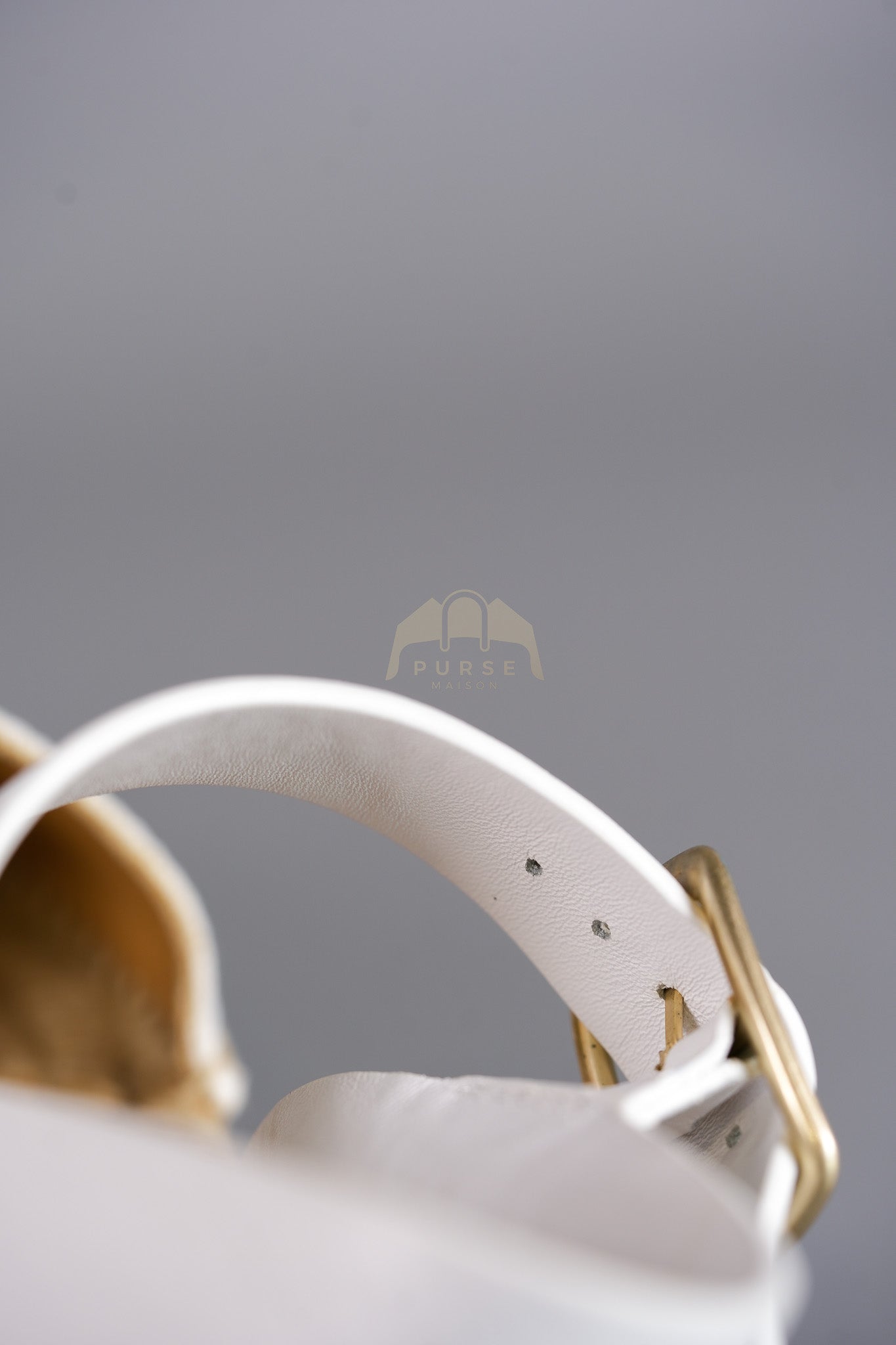 Anagram White Canvas Mule Sandals Size 37EU (24cm) | Purse Maison Luxury Bags Shop