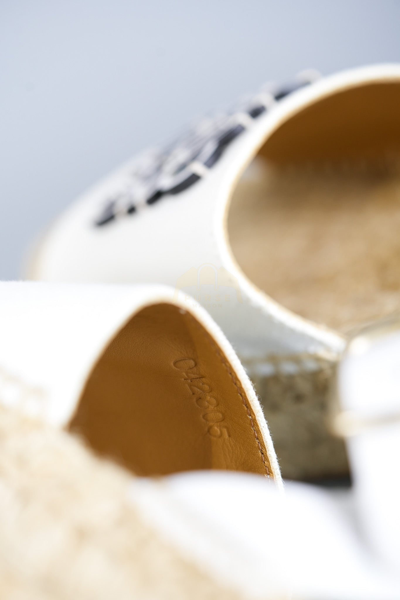 Anagram White Canvas Mule Sandals Size 37EU (24cm) | Purse Maison Luxury Bags Shop