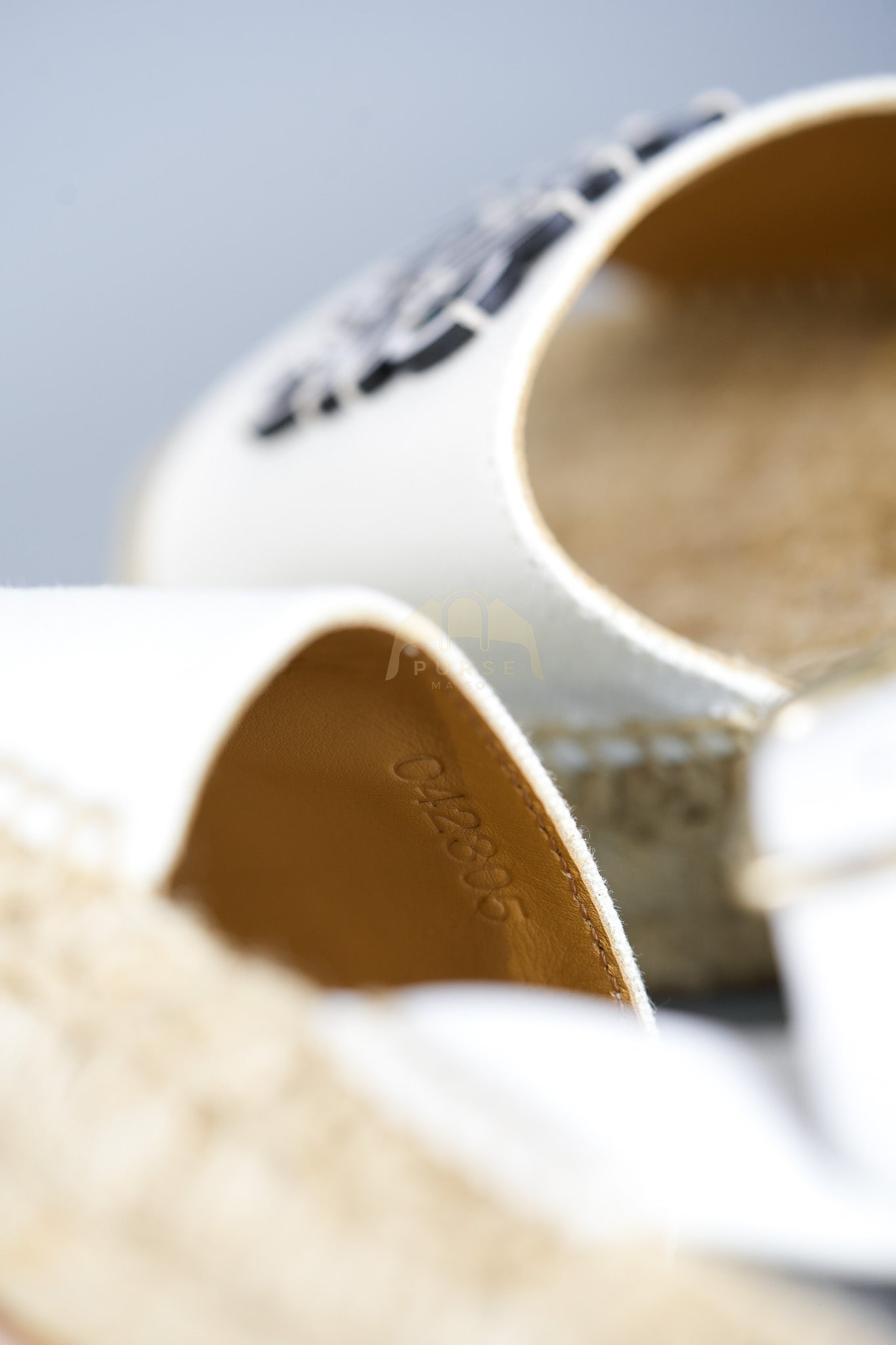 Anagram White Canvas Mule Sandals Size 37EU (24cm) | Purse Maison Luxury Bags Shop