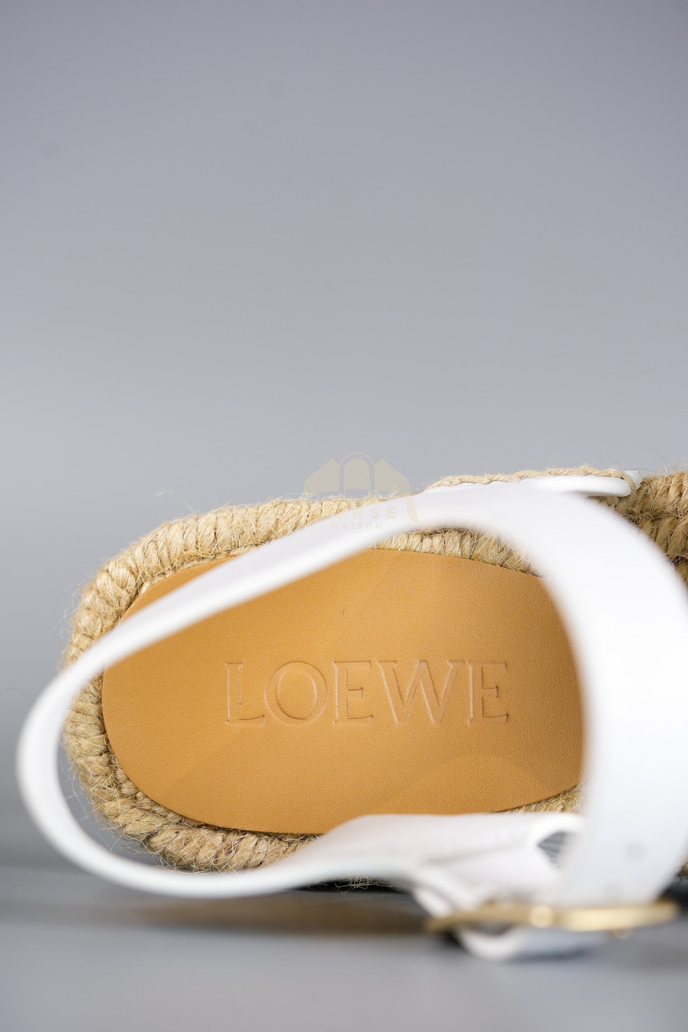 Anagram White Canvas Mule Sandals Size 37EU (24cm) | Purse Maison Luxury Bags Shop