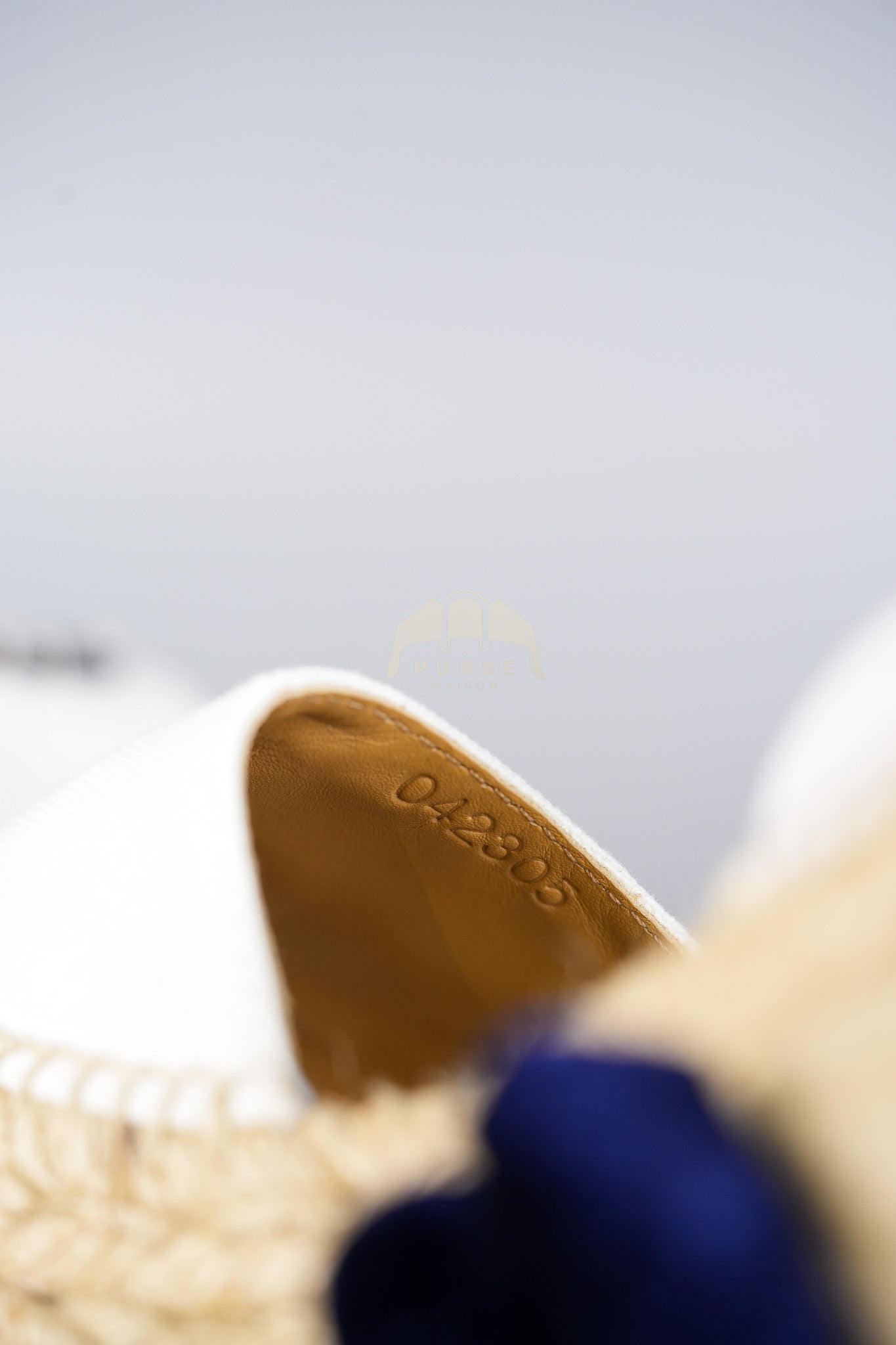 Anagram White Canvas Wedge Sandals Size 37EU (24cm) | Purse Maison Luxury Bags Shop