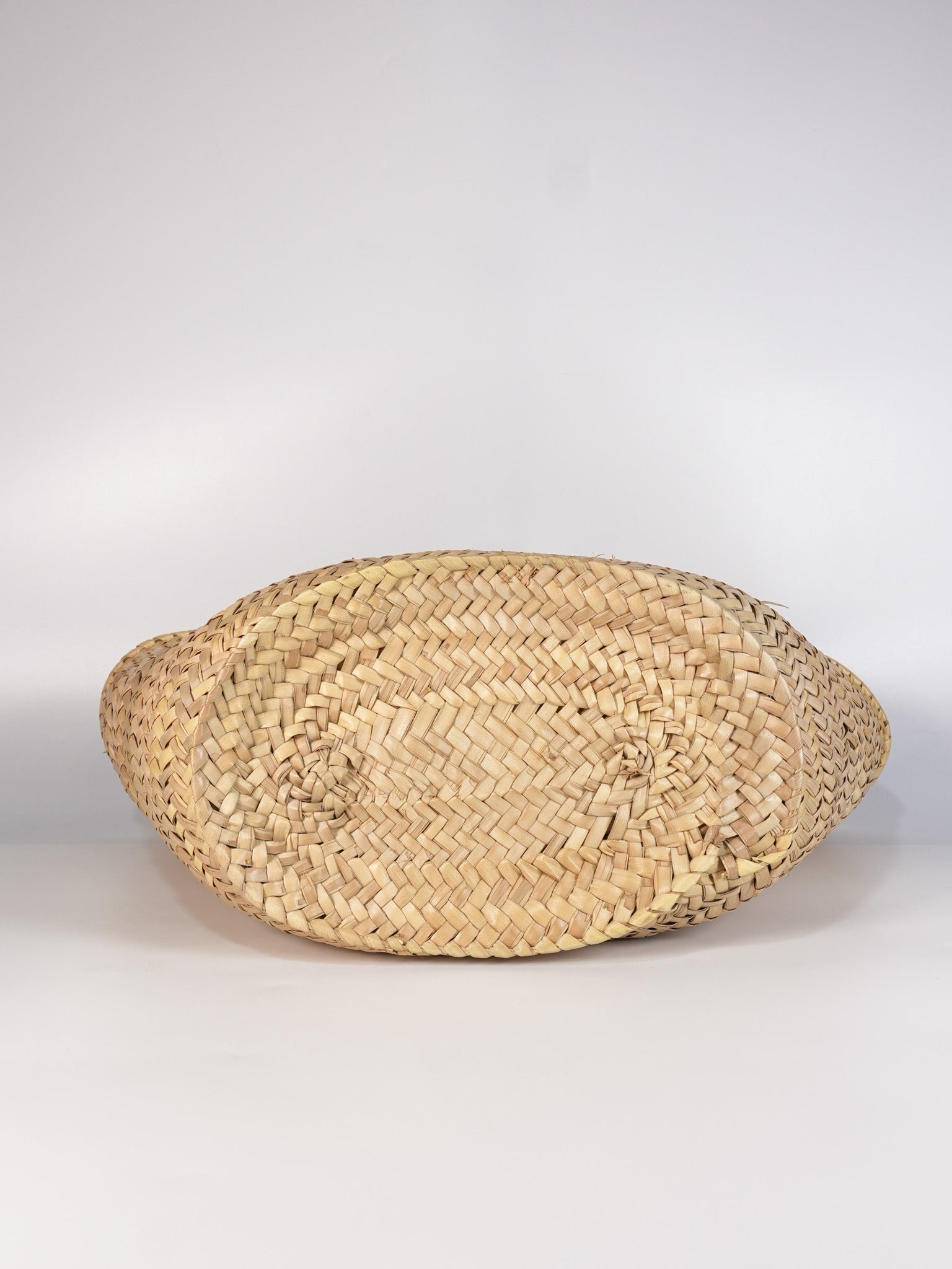 Anagram Woven Raffia Basket Bag & Black Leather | Purse Maison Luxury Bags Shop
