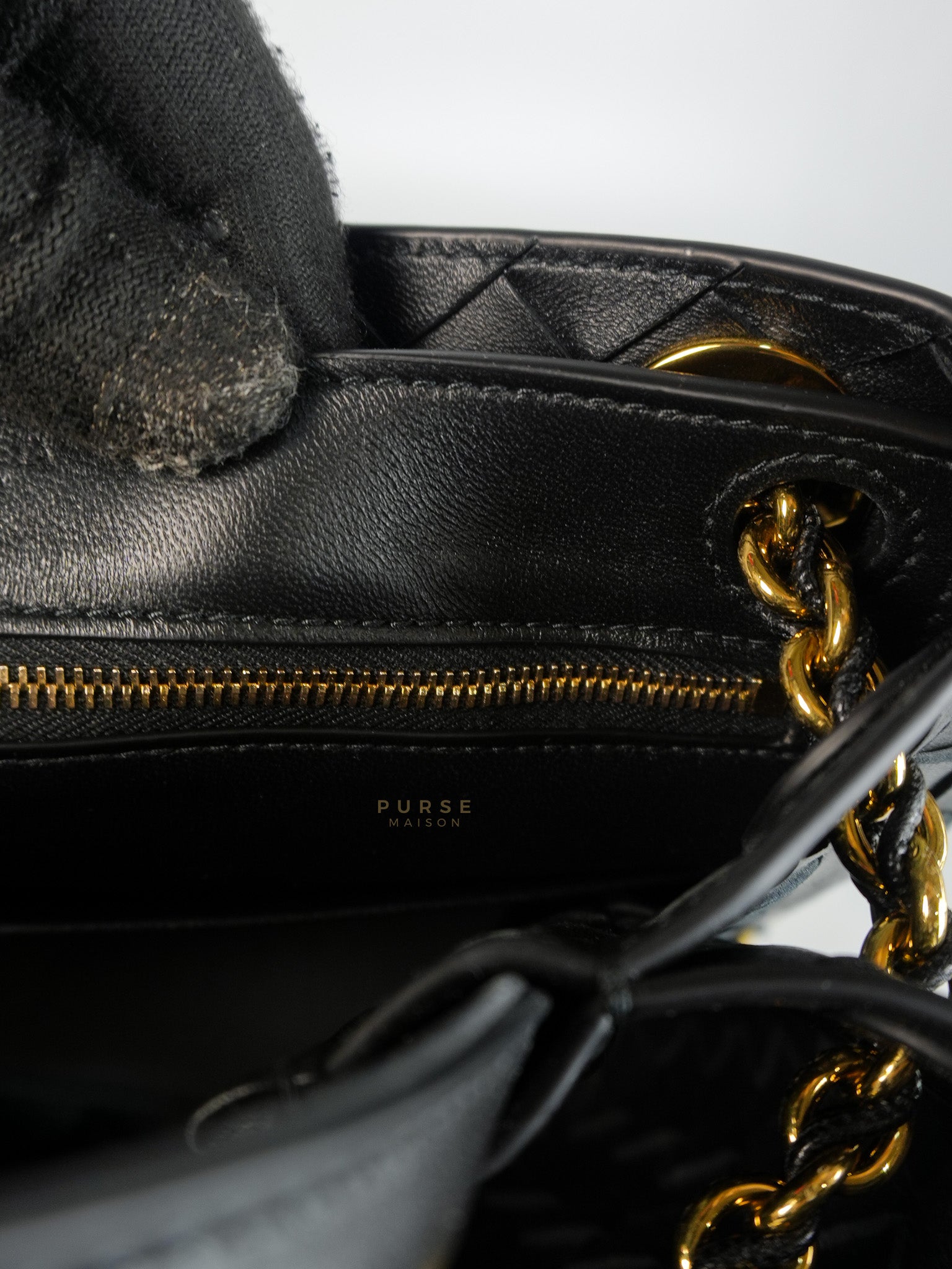 Andiamo in Small Black Intrecciato Leather | Purse Maison Luxury Bags Shop
