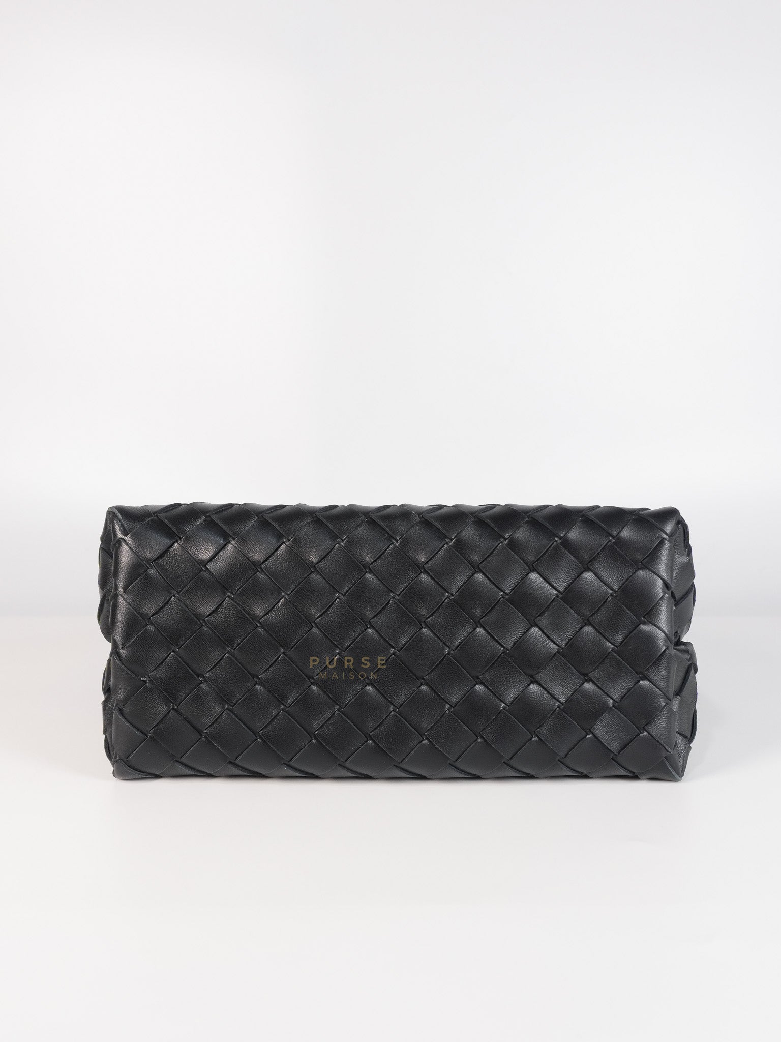 Andiamo in Small Black Intrecciato Leather | Purse Maison Luxury Bags Shop