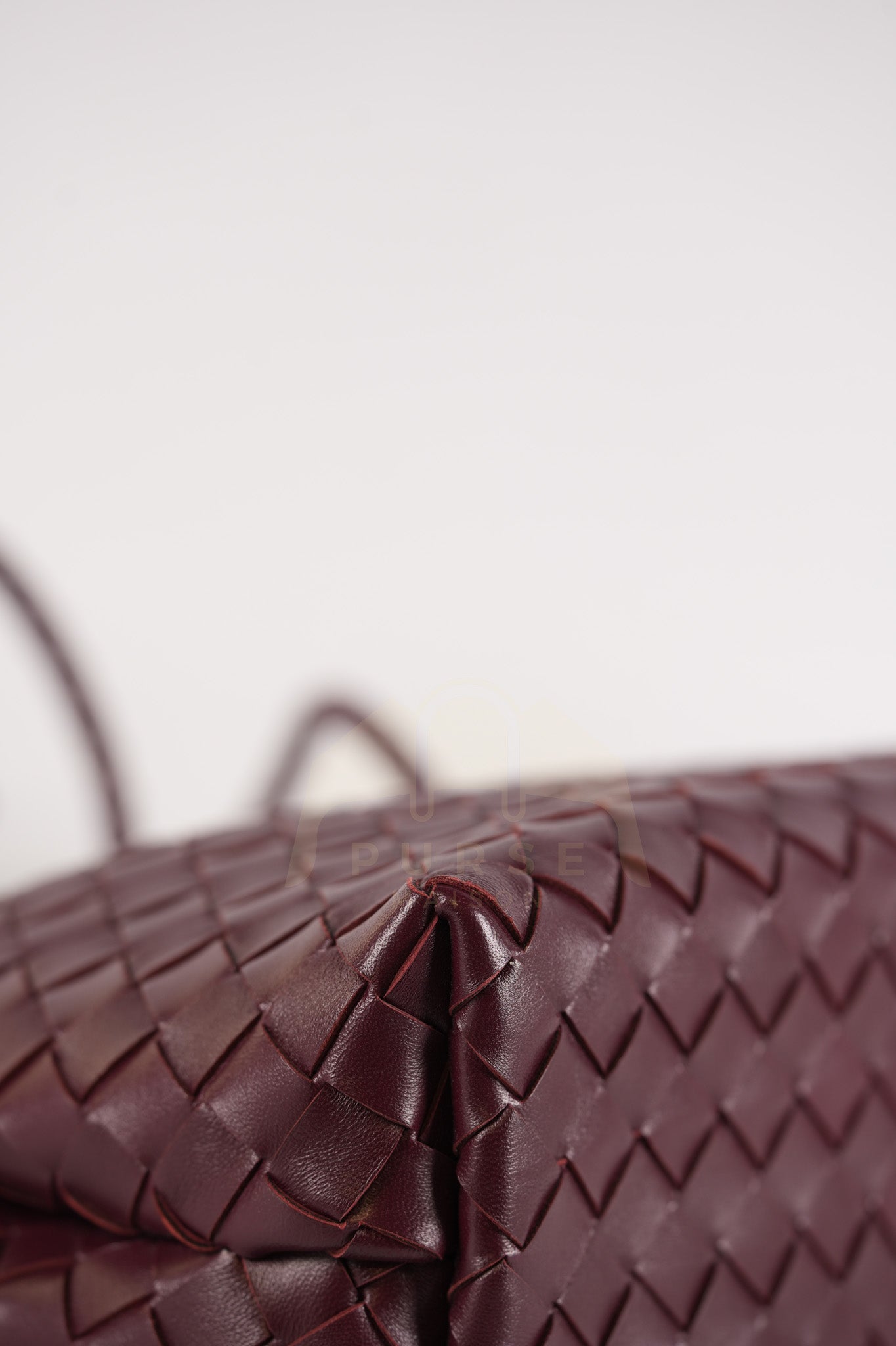 Andiamo Small in Burgundy Nappa Intrecciato Leather Shoulder Bag | Purse Maison Luxury Bags Shop