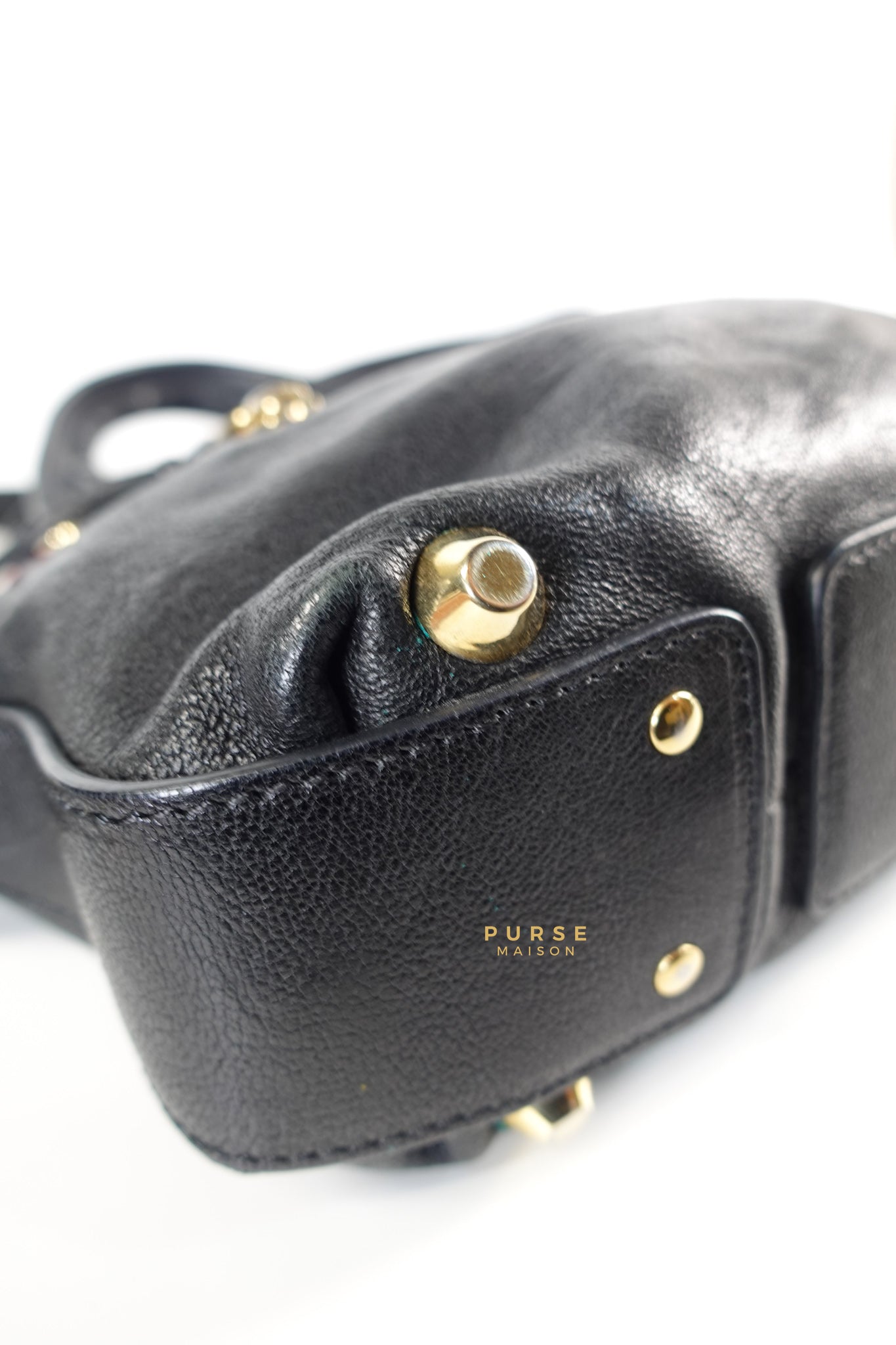 Angie Black Calfskin Two-Way Bag | Purse Maison Luxury Bags Shop