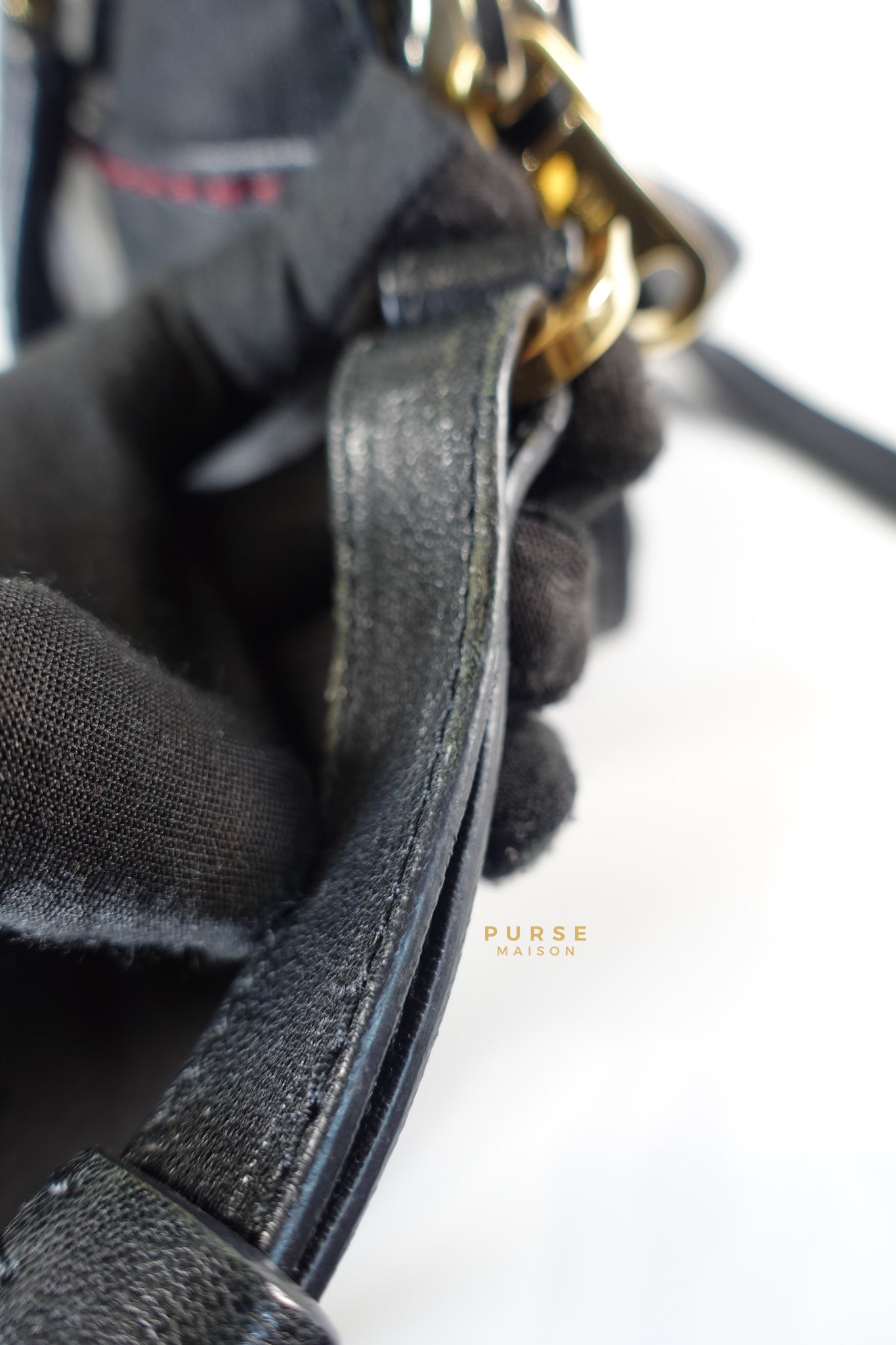 Angie Black Calfskin Two-Way Bag | Purse Maison Luxury Bags Shop