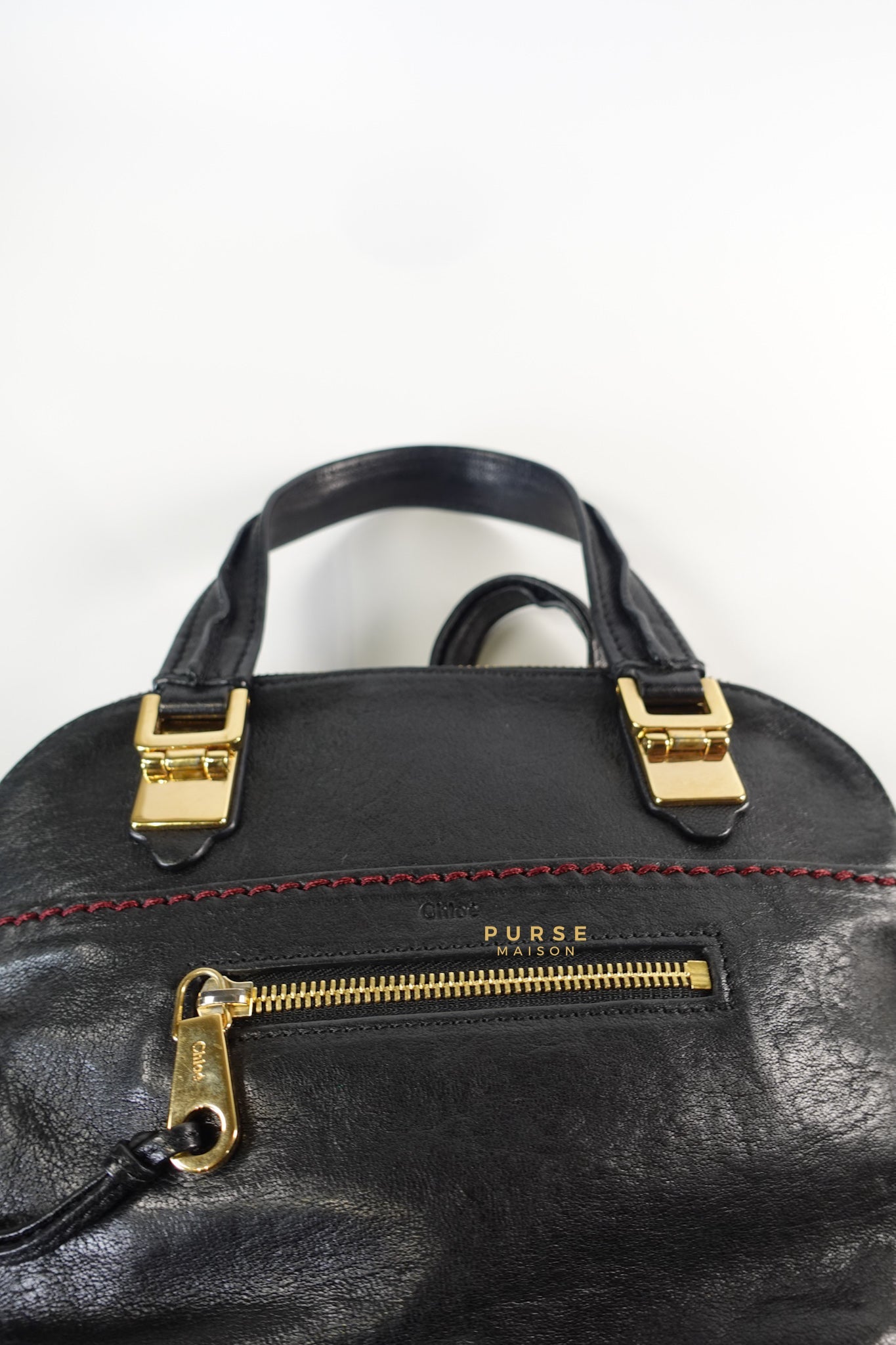 Angie Black Calfskin Two-Way Bag | Purse Maison Luxury Bags Shop