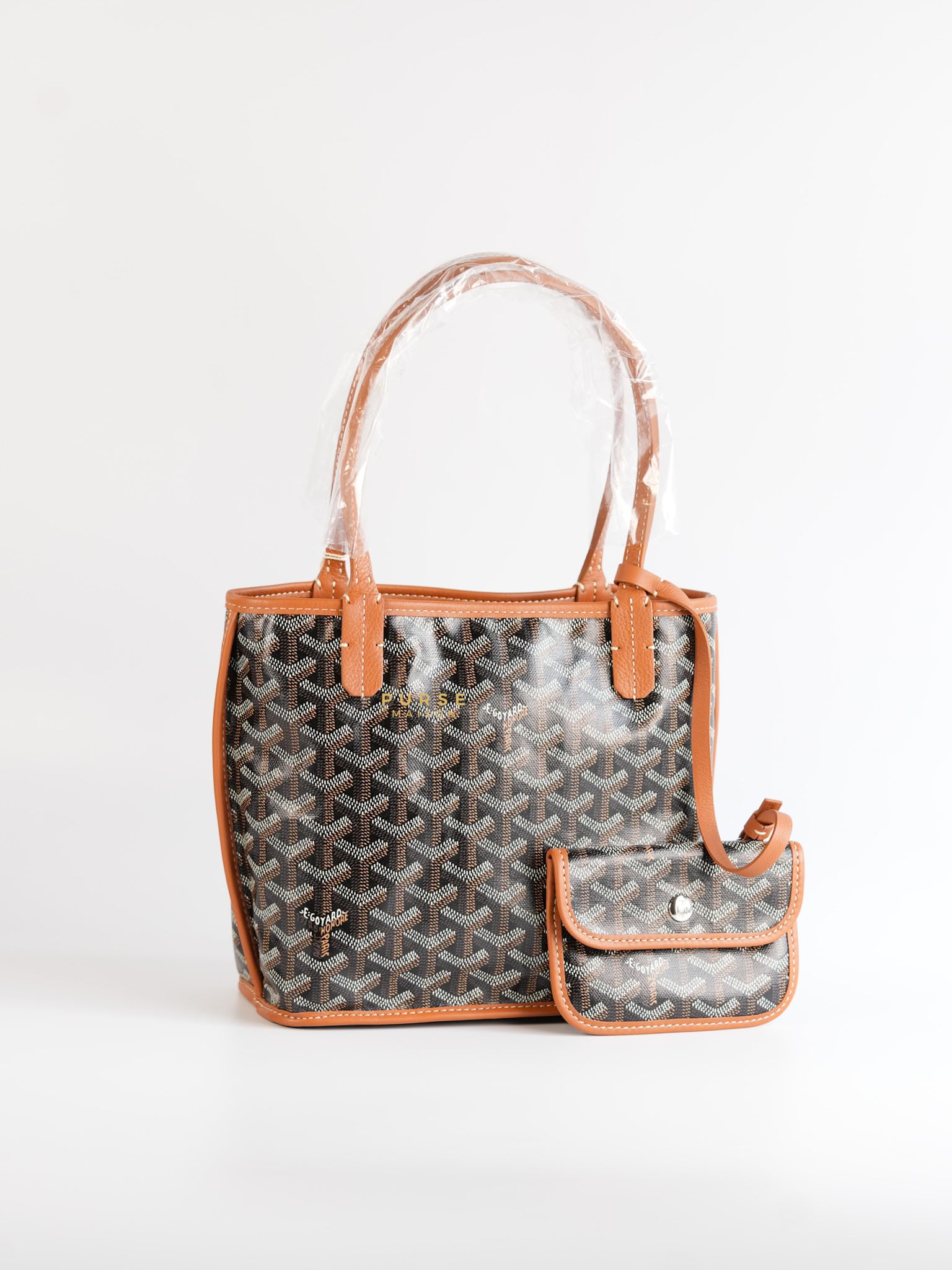 Anjou Mini Black/Tan Tote Bag | Purse Maison Luxury Bags Shop