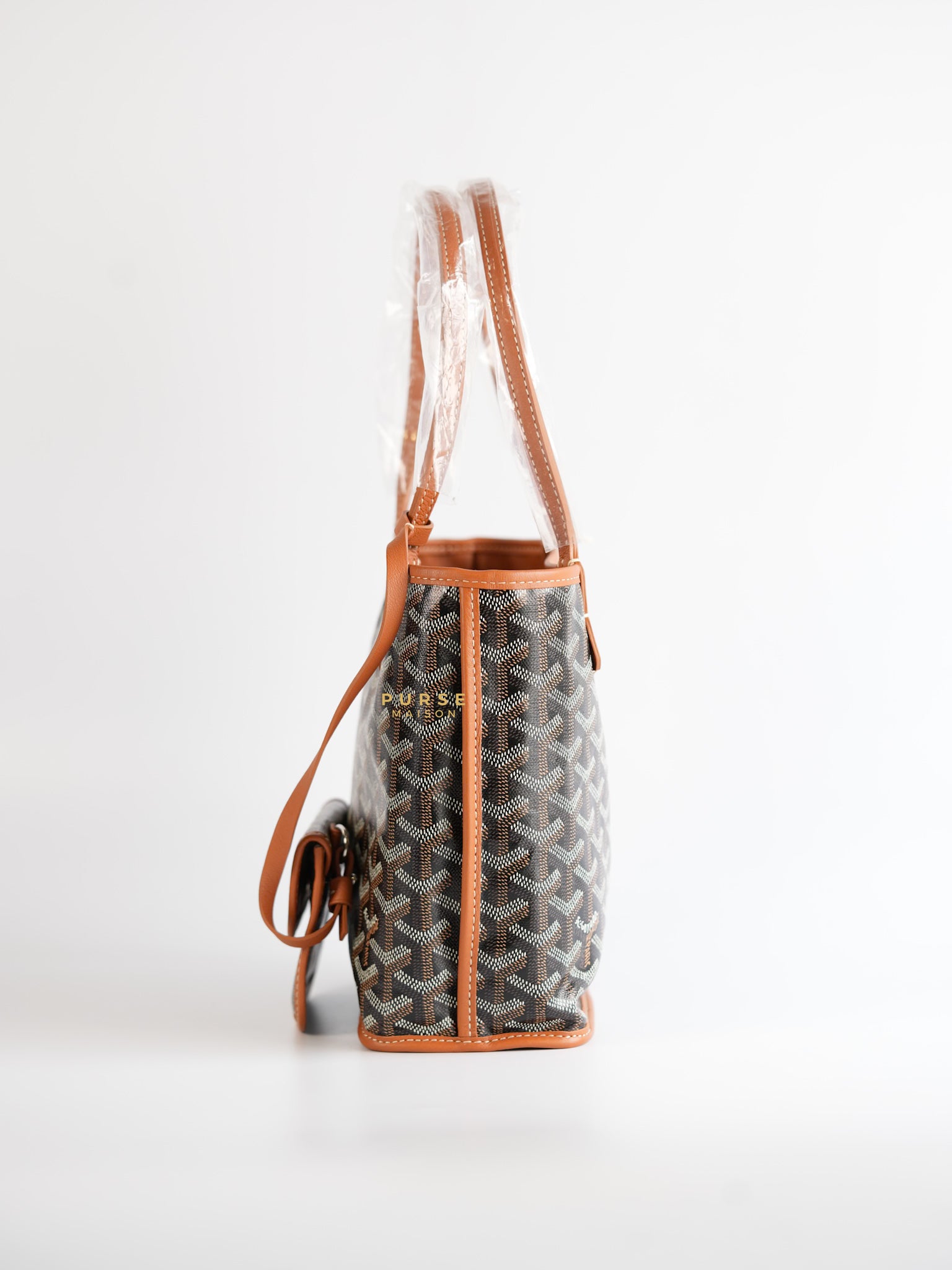 Anjou Mini Black/Tan Tote Bag | Purse Maison Luxury Bags Shop