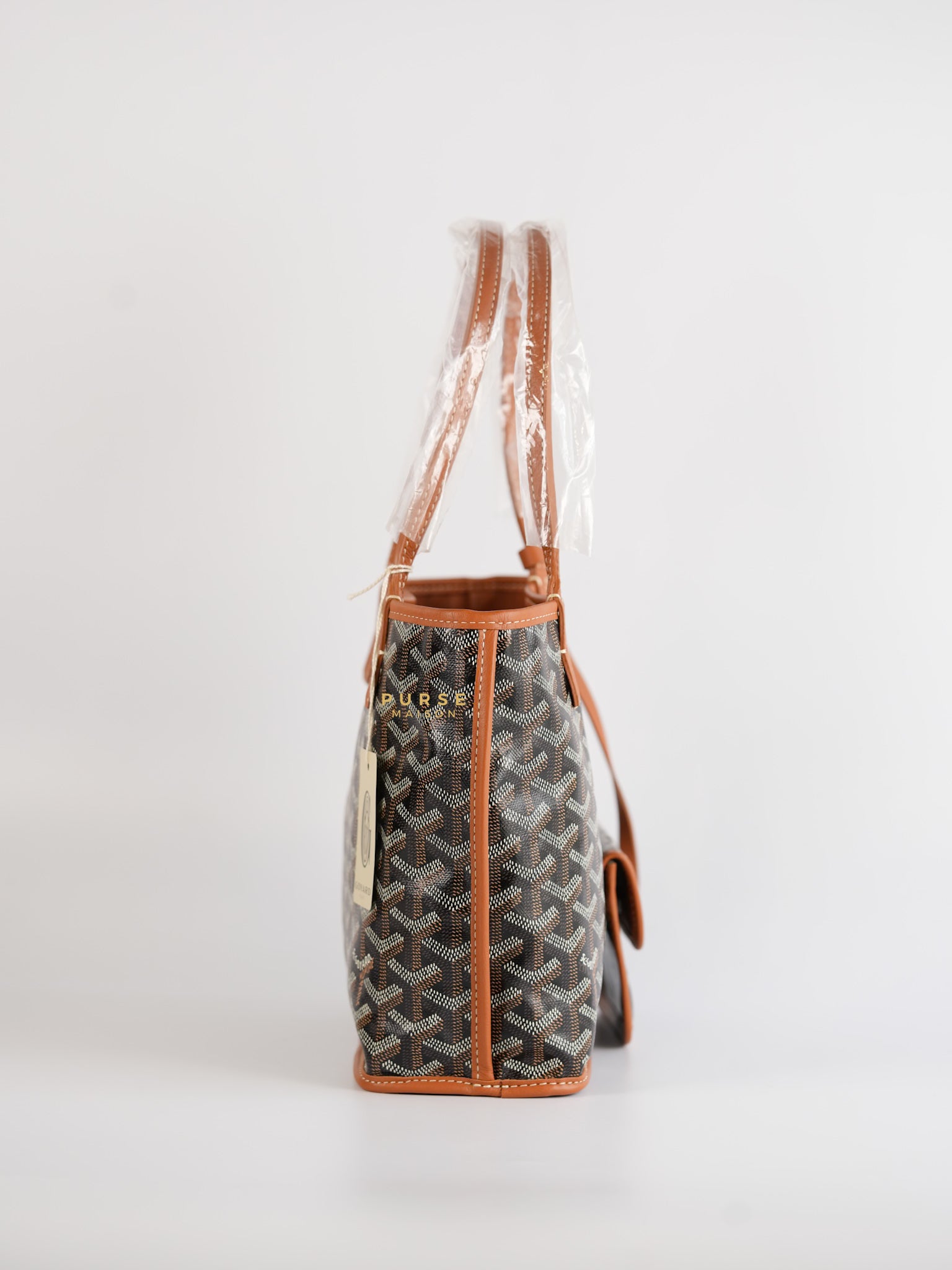 Anjou Mini Black/Tan Tote Bag | Purse Maison Luxury Bags Shop