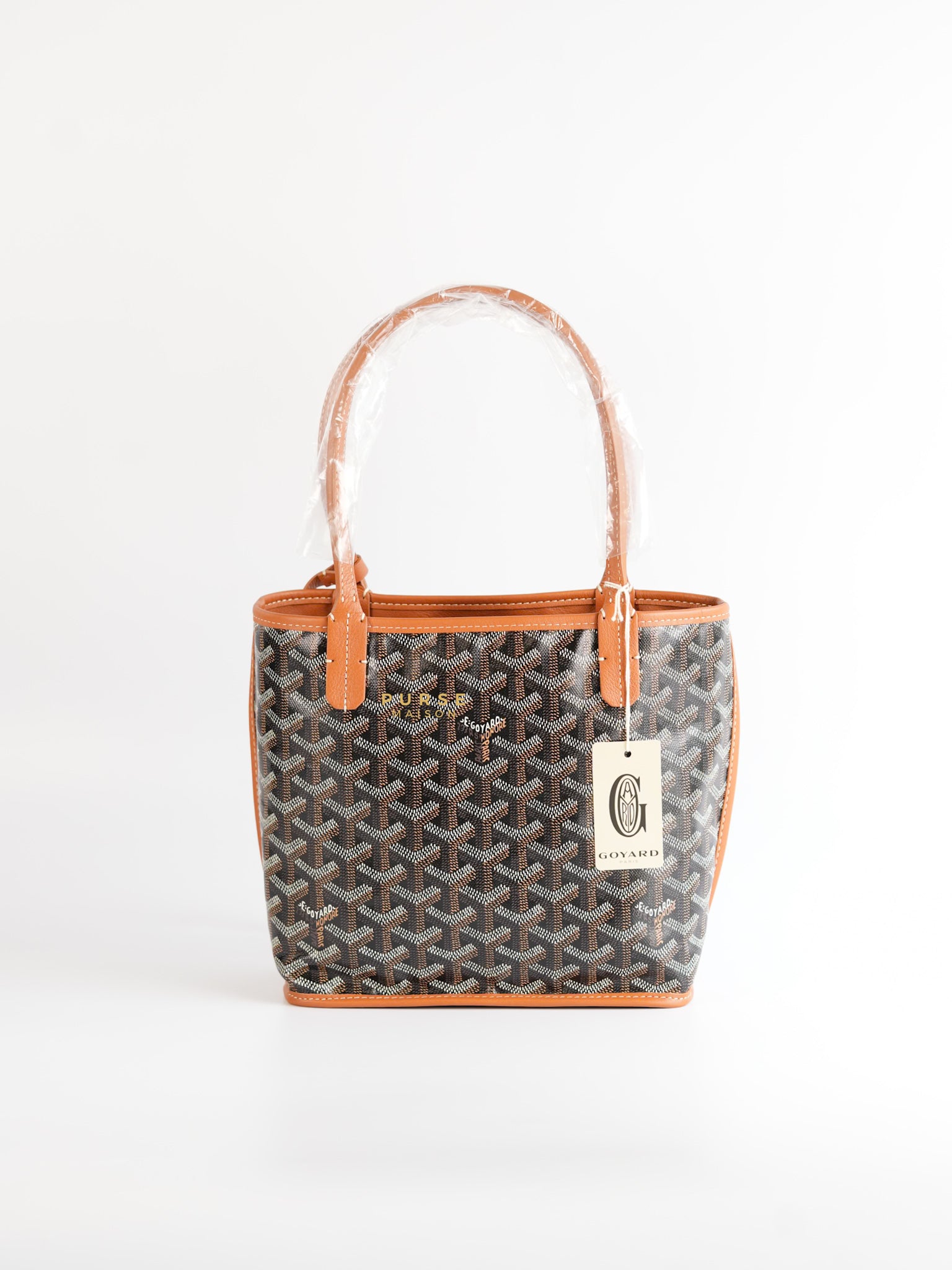 Anjou Mini Black/Tan Tote Bag | Purse Maison Luxury Bags Shop