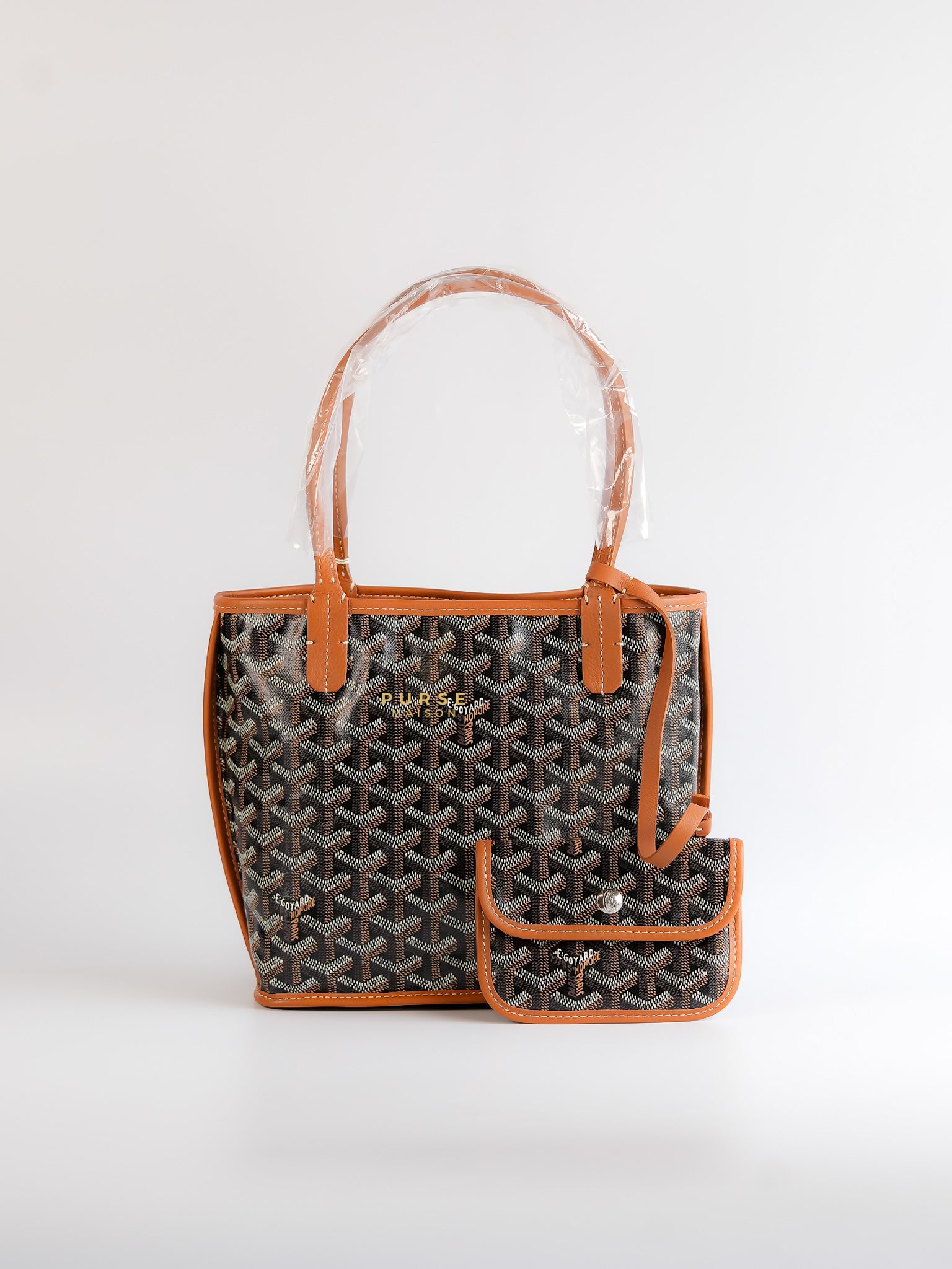 Anjou Mini Black/Tan Tote Bag | Purse Maison Luxury Bags Shop