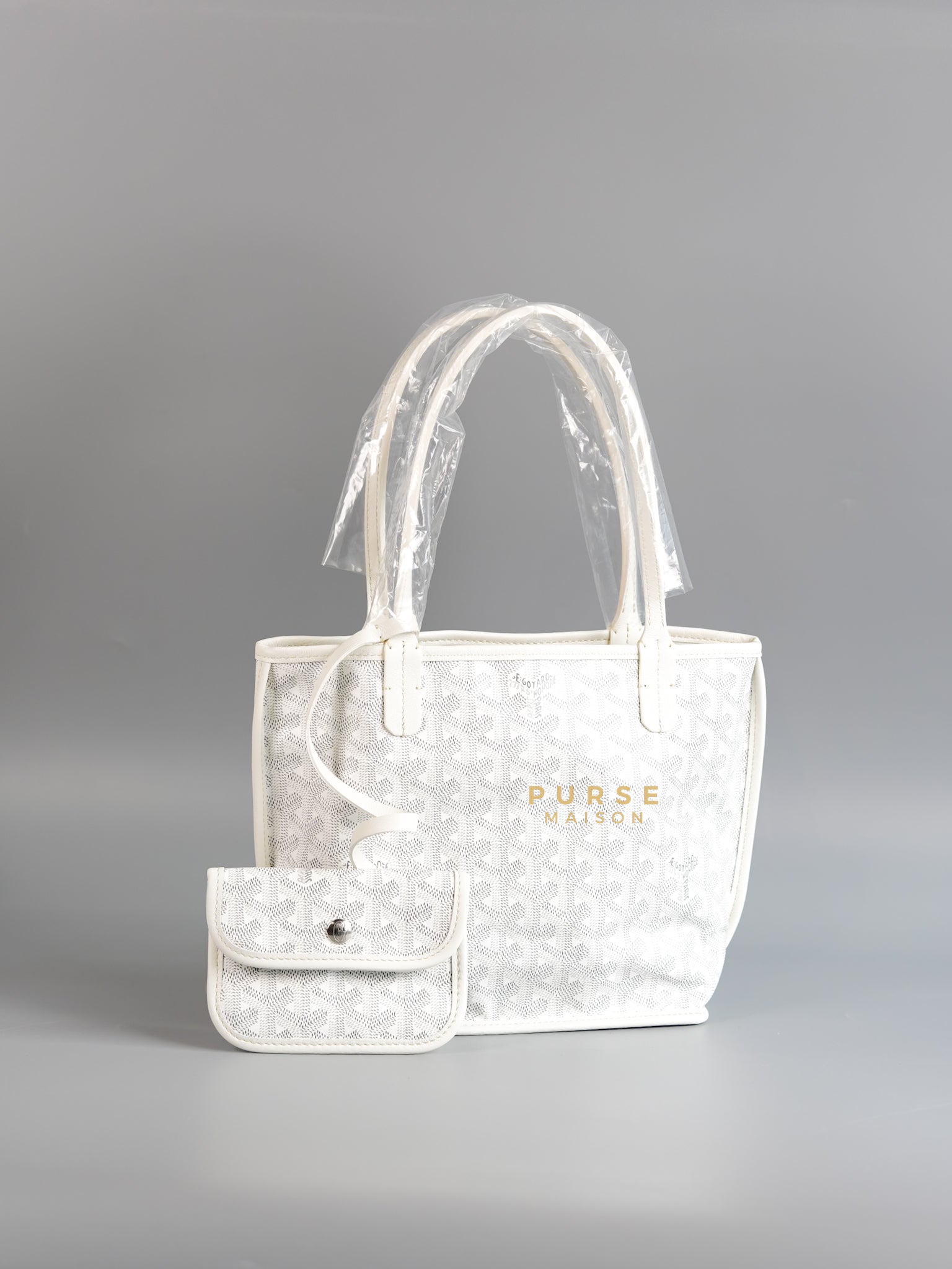 Anjou Mini Blanc (White) Tote Bag | Purse Maison Luxury Bags Shop