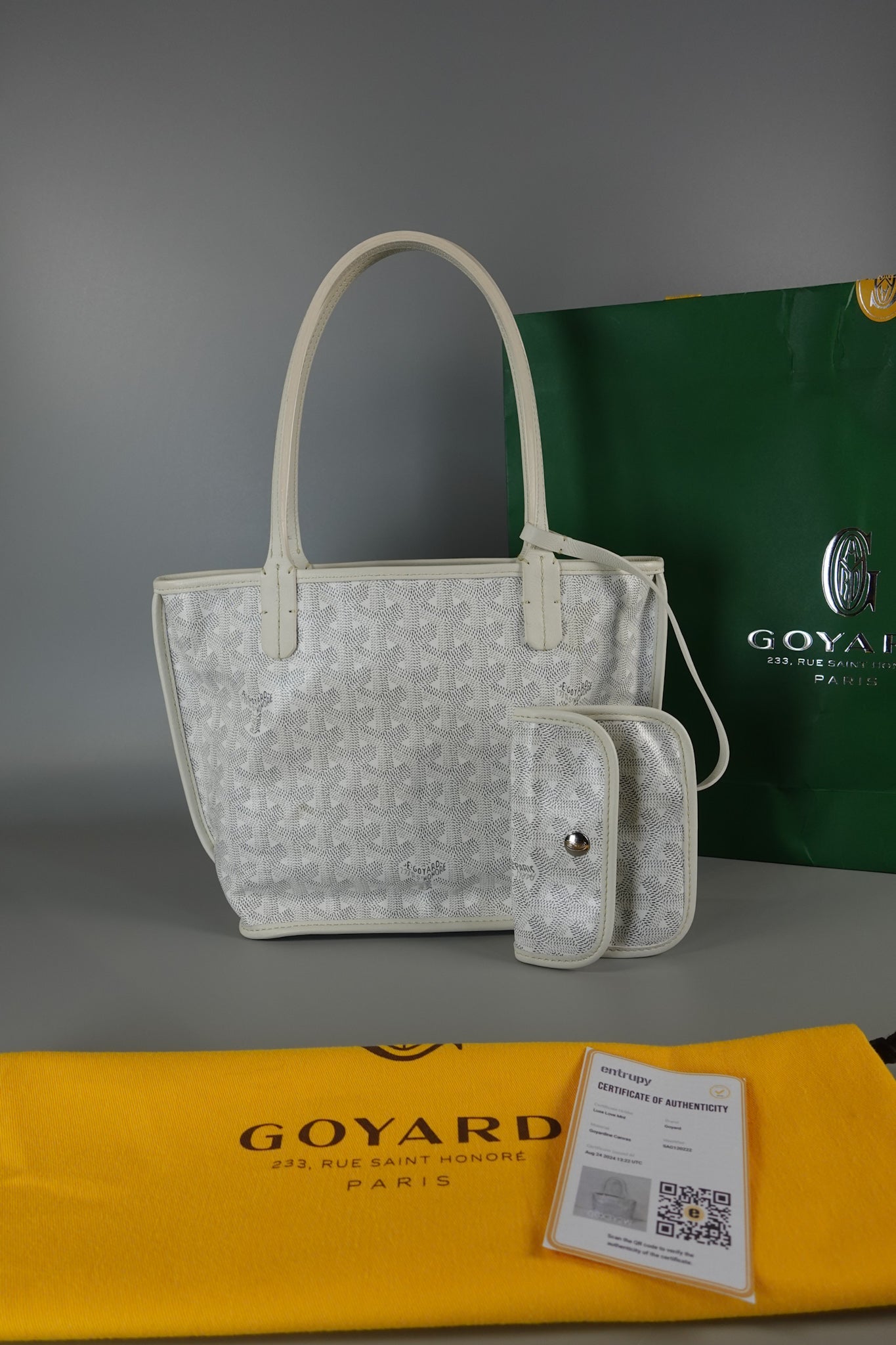 Anjou Mini Blanc (White) Tote Bag | Purse Maison Luxury Bags Shop