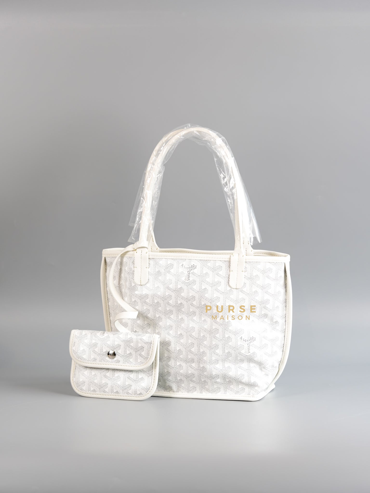 Anjou Mini Blanc (White) Tote Bag | Purse Maison Luxury Bags Shop