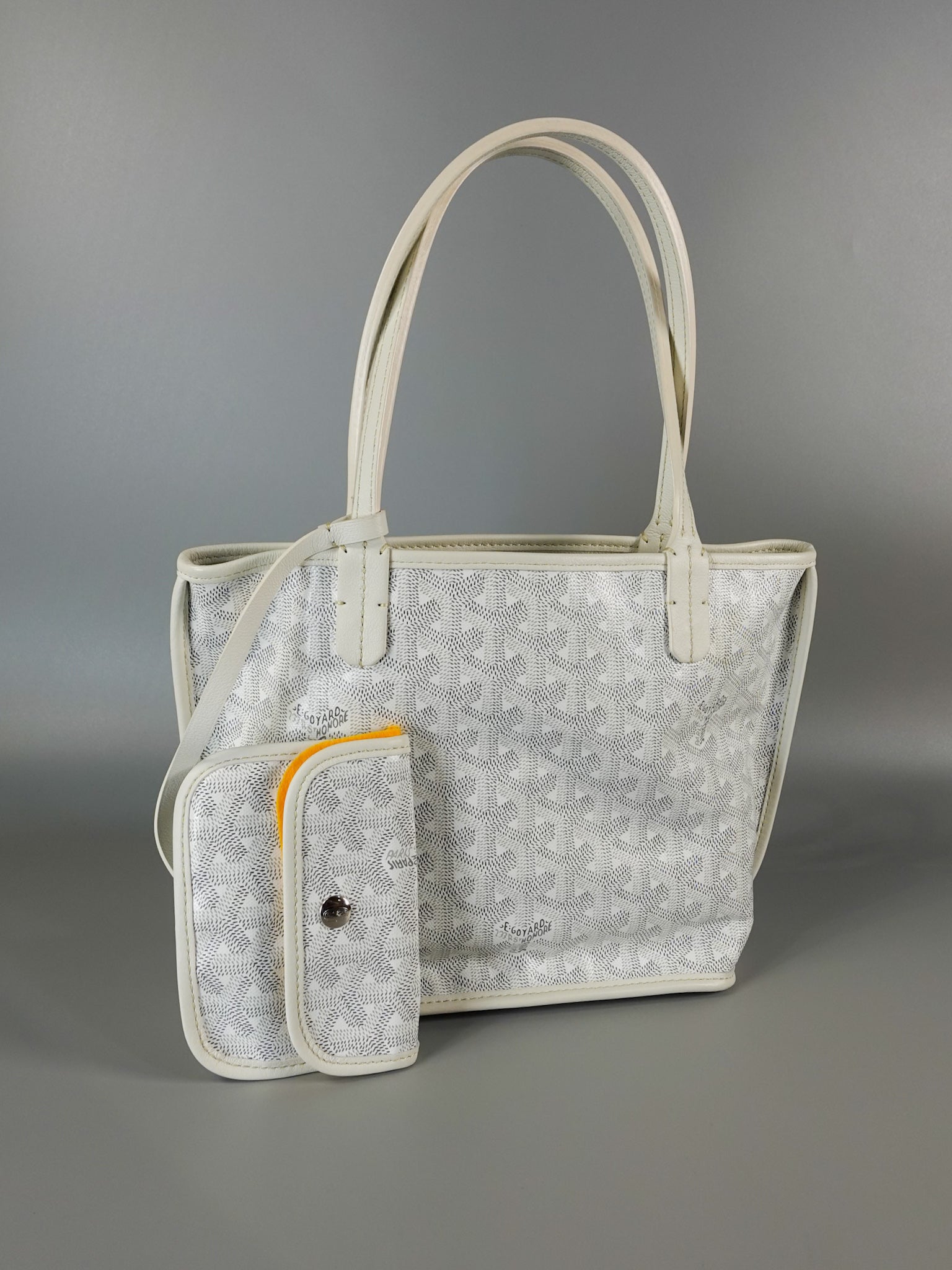 Anjou Mini Blanc (White) Tote Bag | Purse Maison Luxury Bags Shop