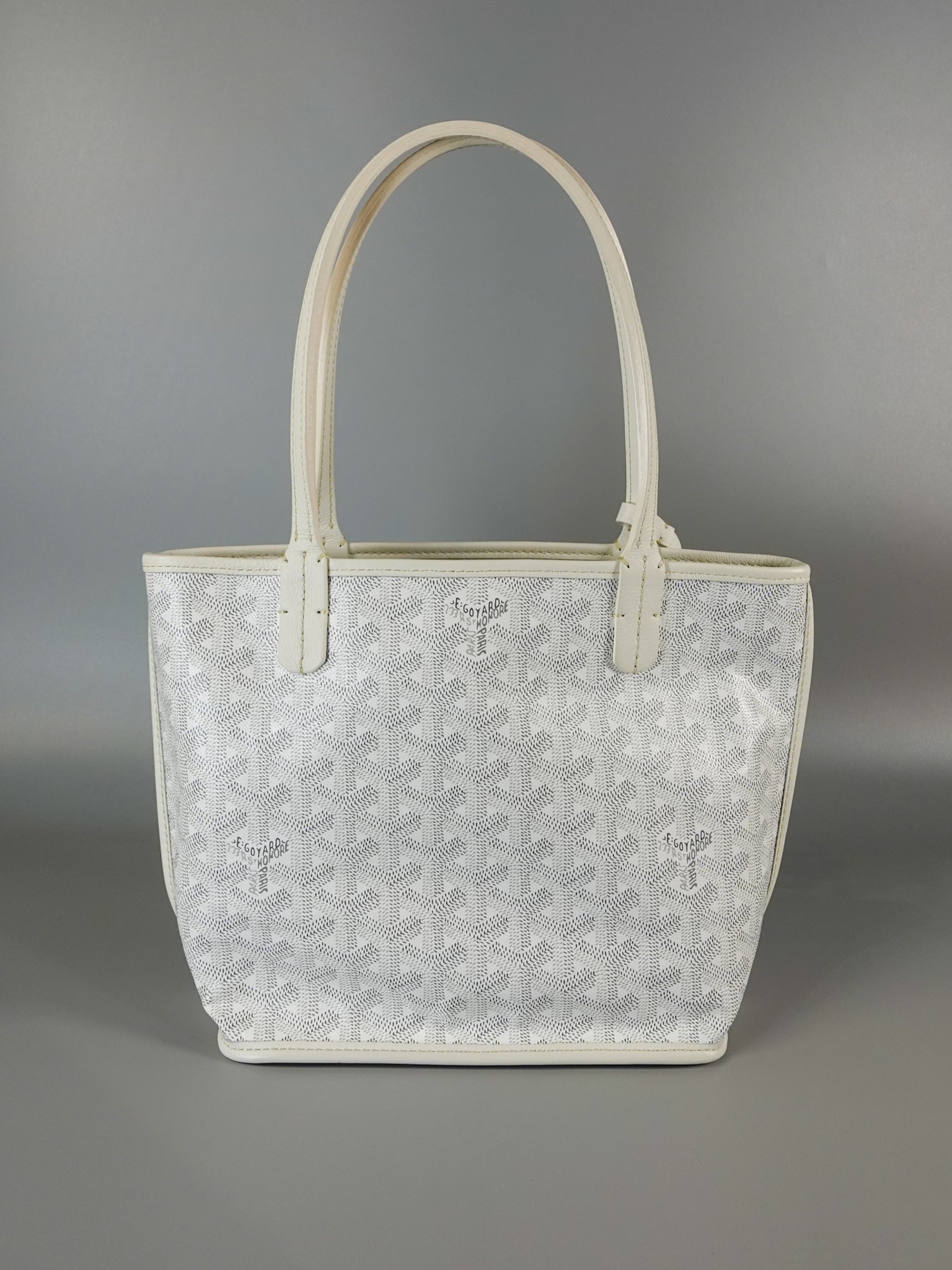 Anjou Mini Blanc (White) Tote Bag | Purse Maison Luxury Bags Shop