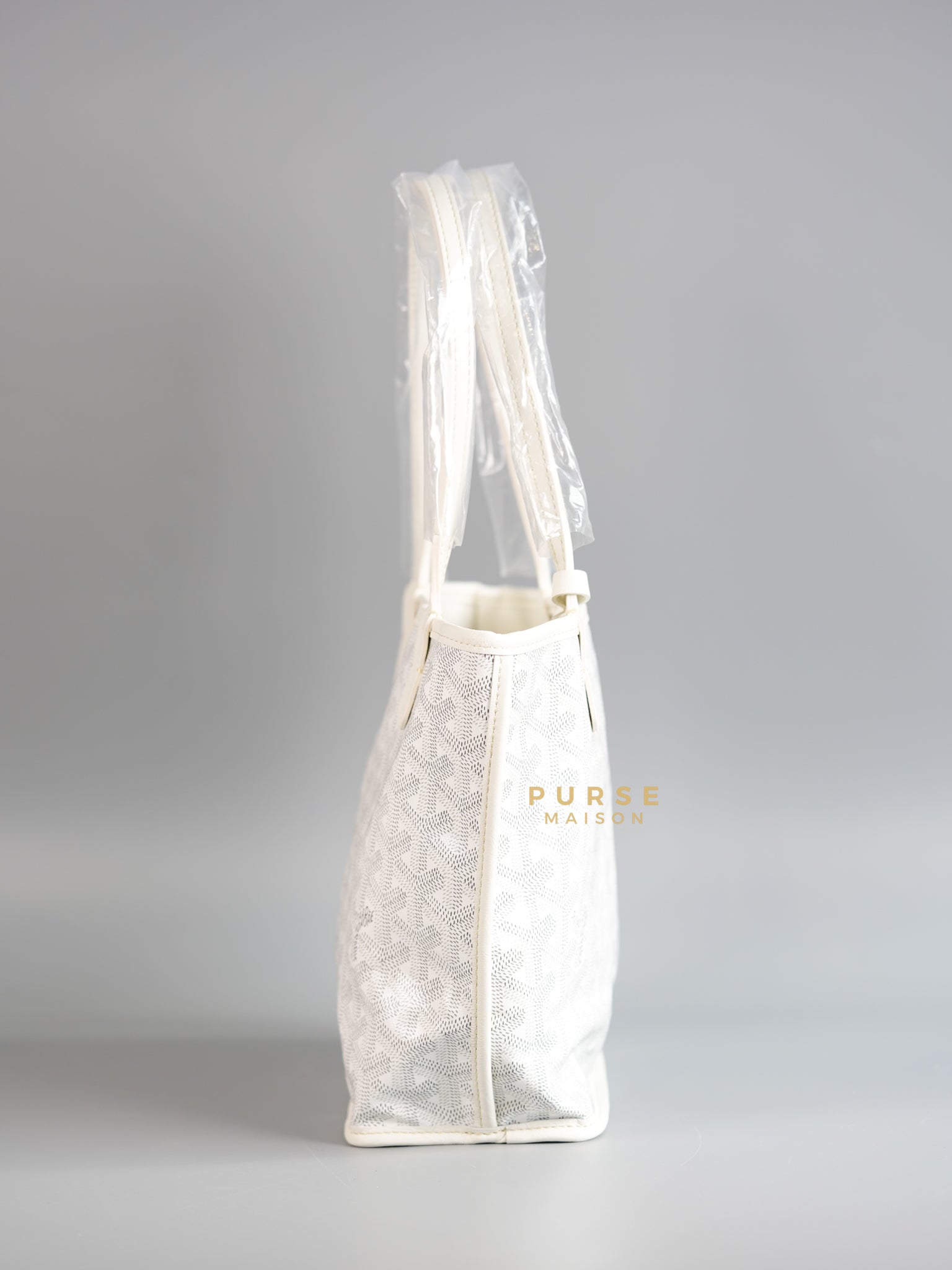 Anjou Mini Blanc (White) Tote Bag | Purse Maison Luxury Bags Shop