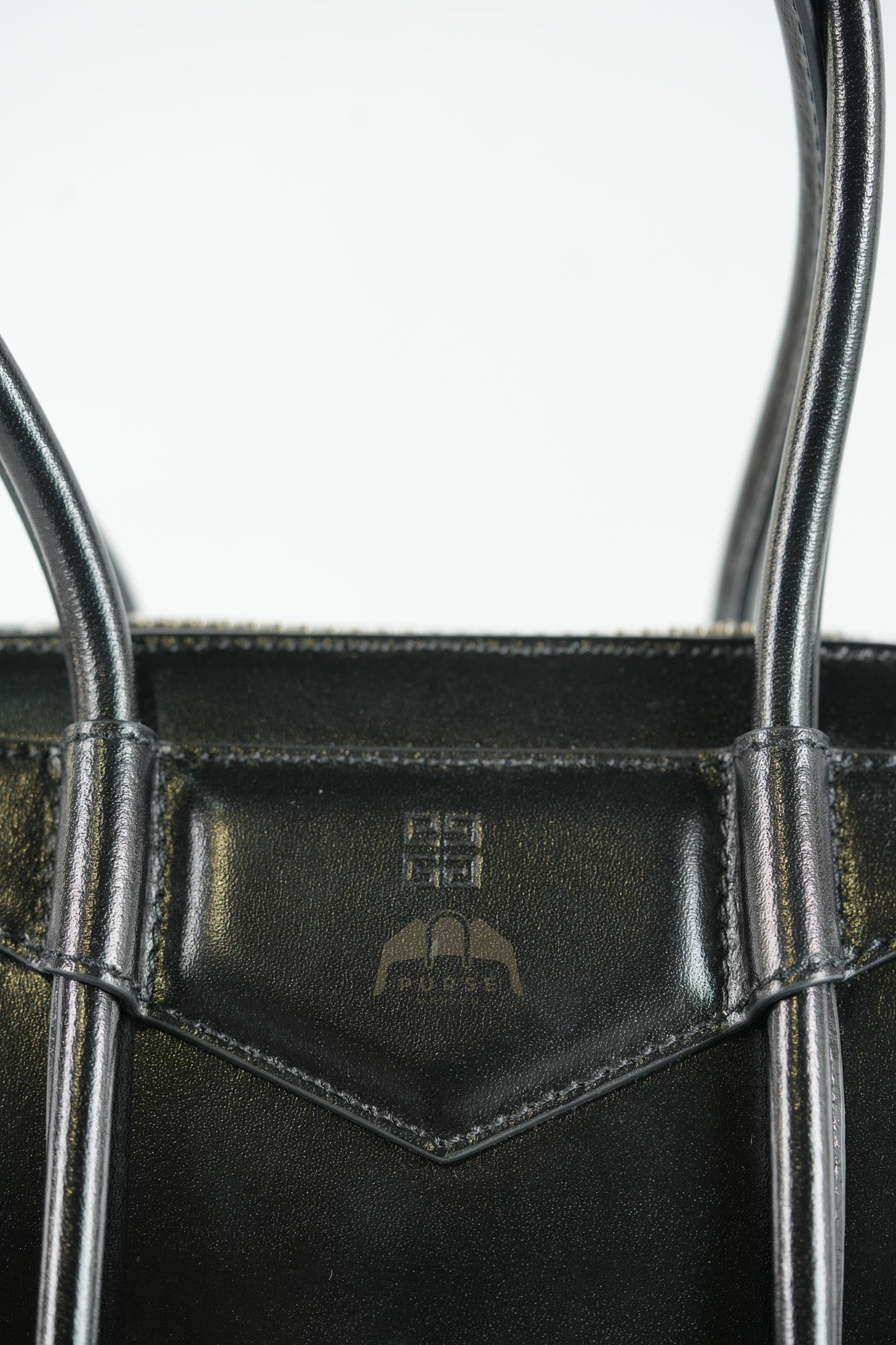 Antigona Lock Mini Handbag in Black Smooth Shiny Calfskin Leather | Purse Maison Luxury Bags Shop