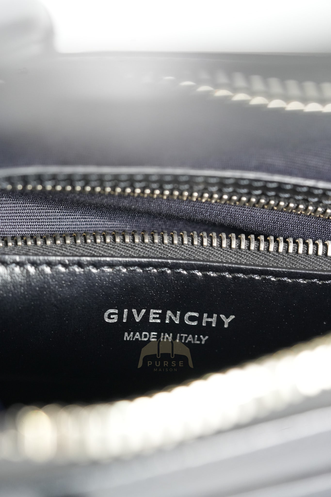 Antigona Lock Mini Handbag in Black Smooth Shiny Calfskin Leather | Purse Maison Luxury Bags Shop