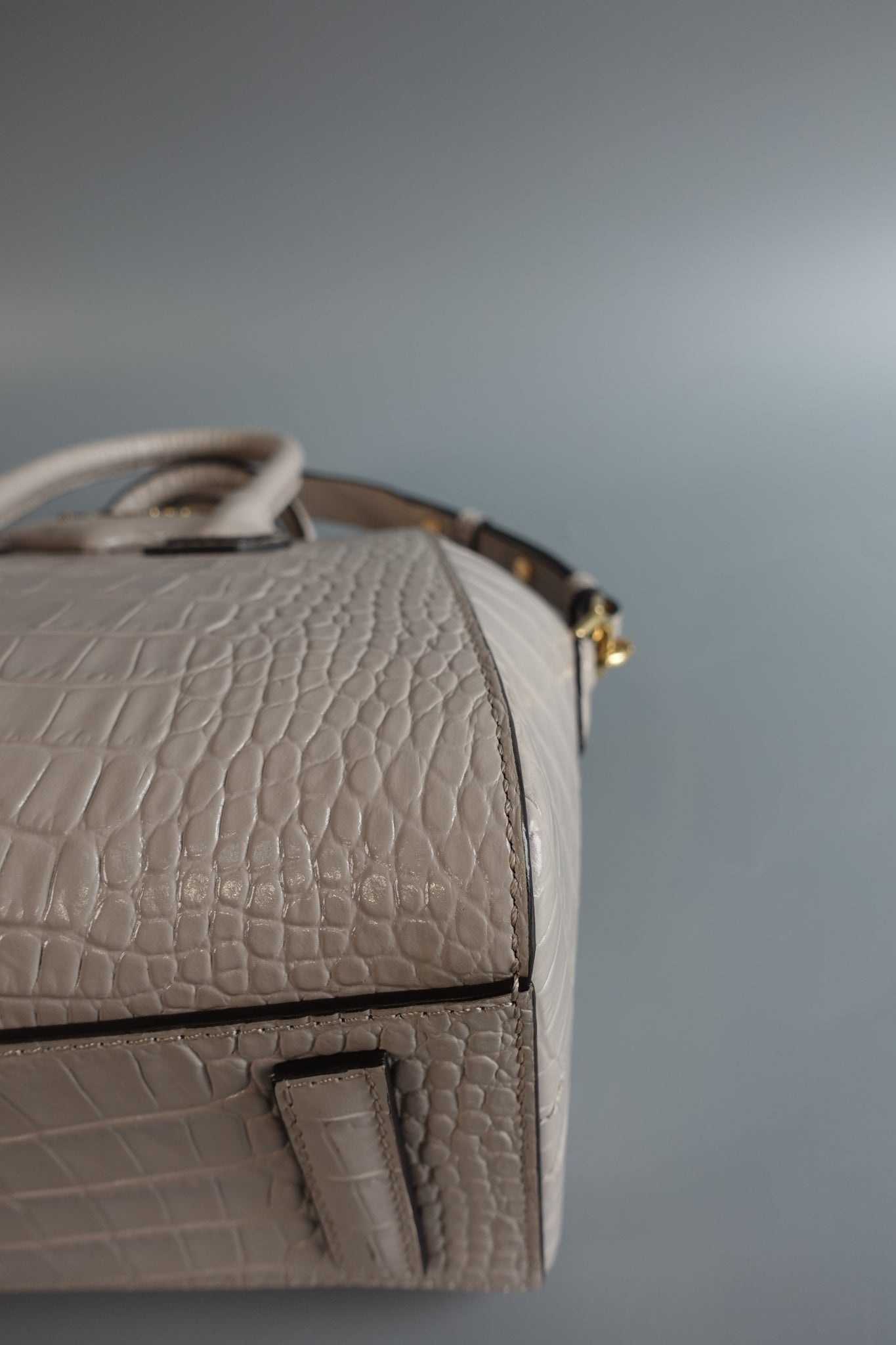 Antigona Mini Dune Crocodile Embossed Calfskin Leather | Purse Maison Luxury Bags Shop