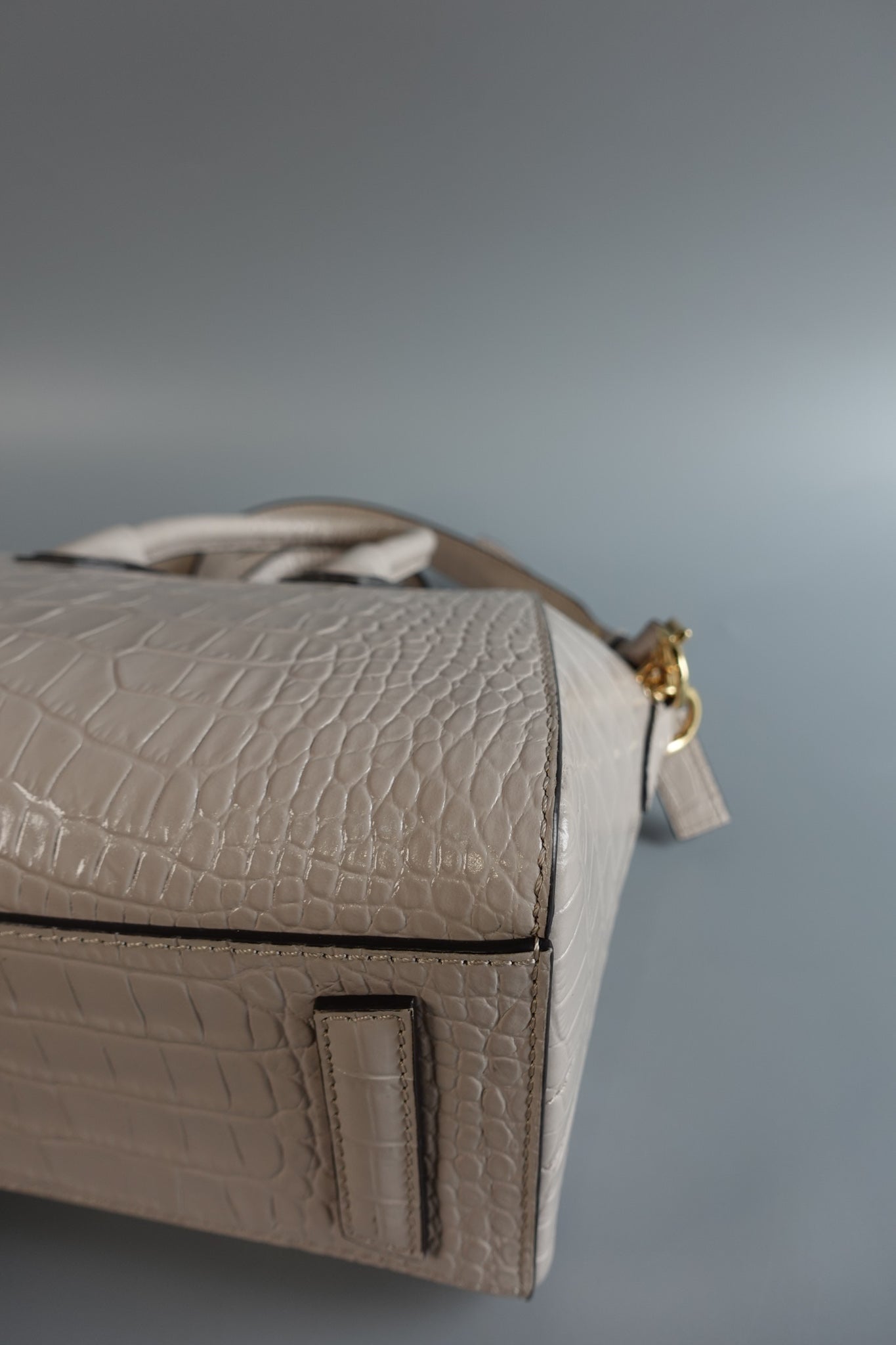 Antigona Mini Dune Crocodile Embossed Calfskin Leather | Purse Maison Luxury Bags Shop