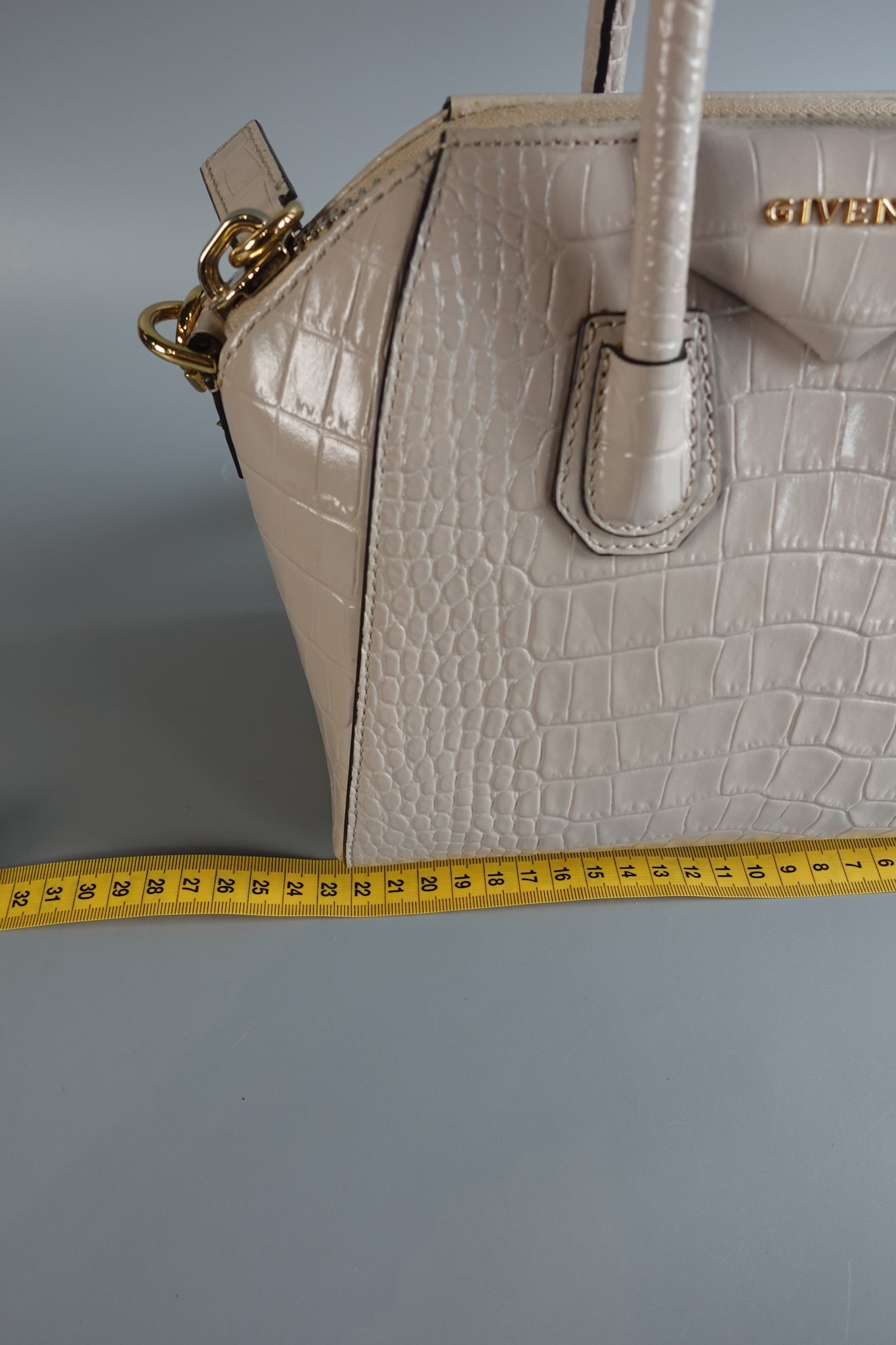 Antigona Mini Dune Crocodile Embossed Calfskin Leather | Purse Maison Luxury Bags Shop