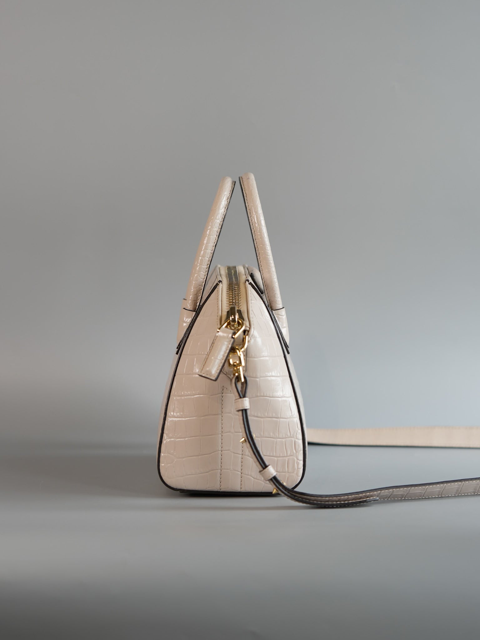 Antigona Mini Dune Crocodile Embossed Calfskin Leather | Purse Maison Luxury Bags Shop