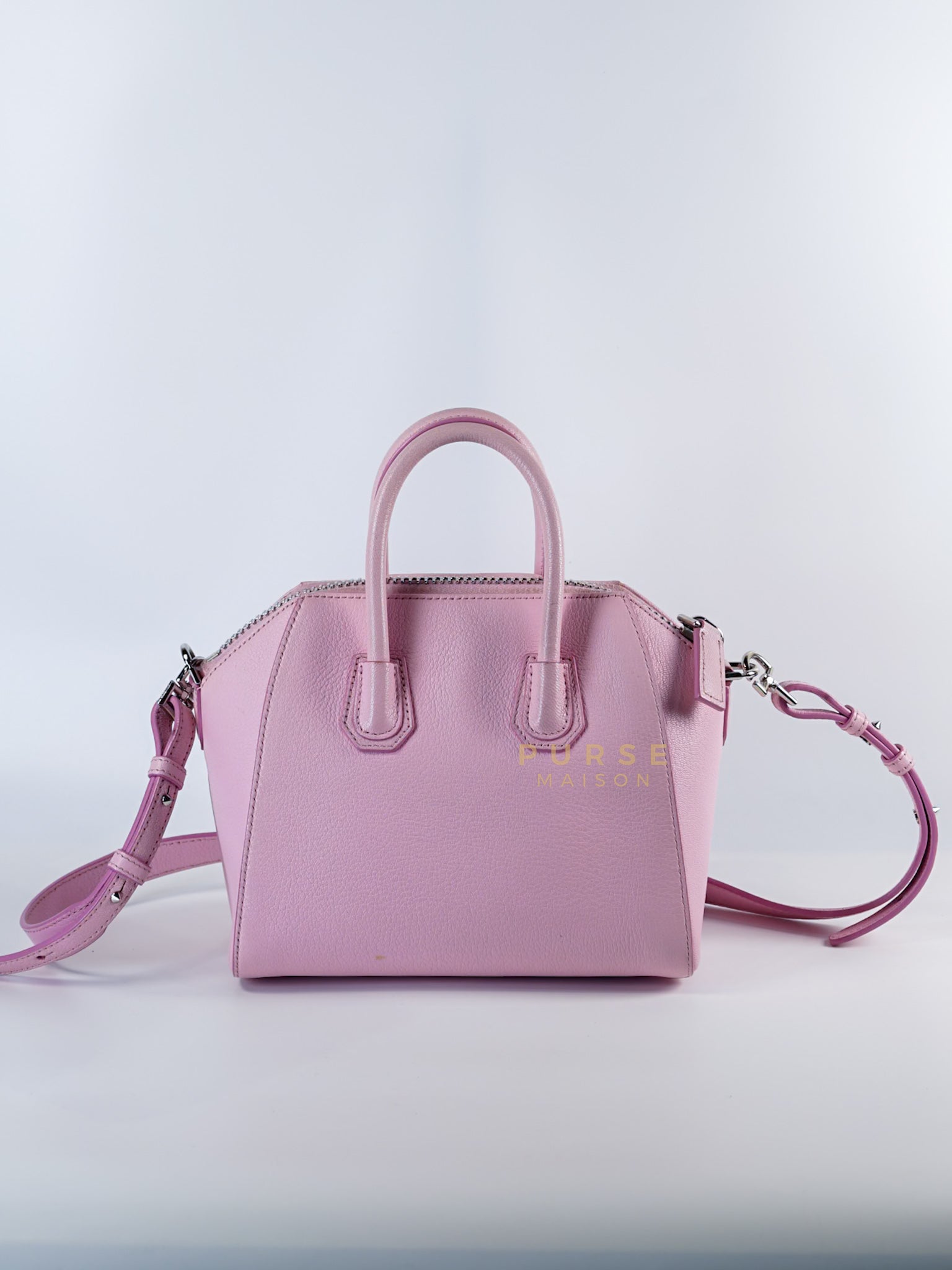 Antigona Mini in Pink Goatskin Leather | Purse Maison Luxury Bags Shop