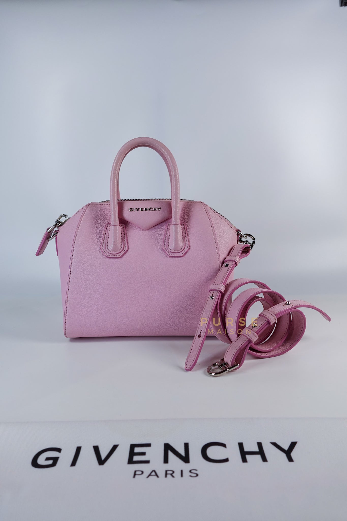 Antigona Mini in Pink Goatskin Leather | Purse Maison Luxury Bags Shop