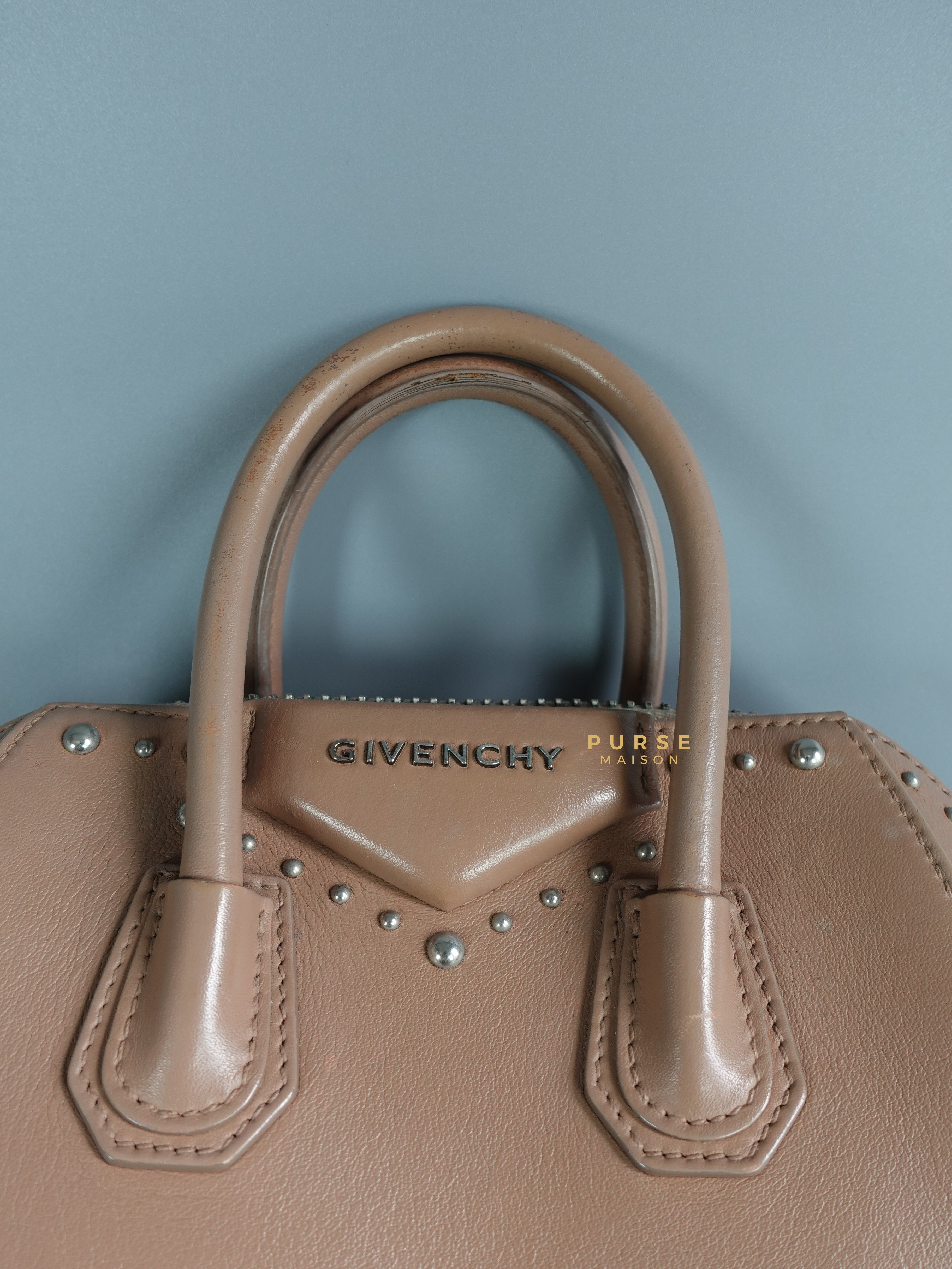 Givenchy Antigona Mini Studded Bag in Old Pink Calfskin Leather | Purse Maison Luxury Bags Shop