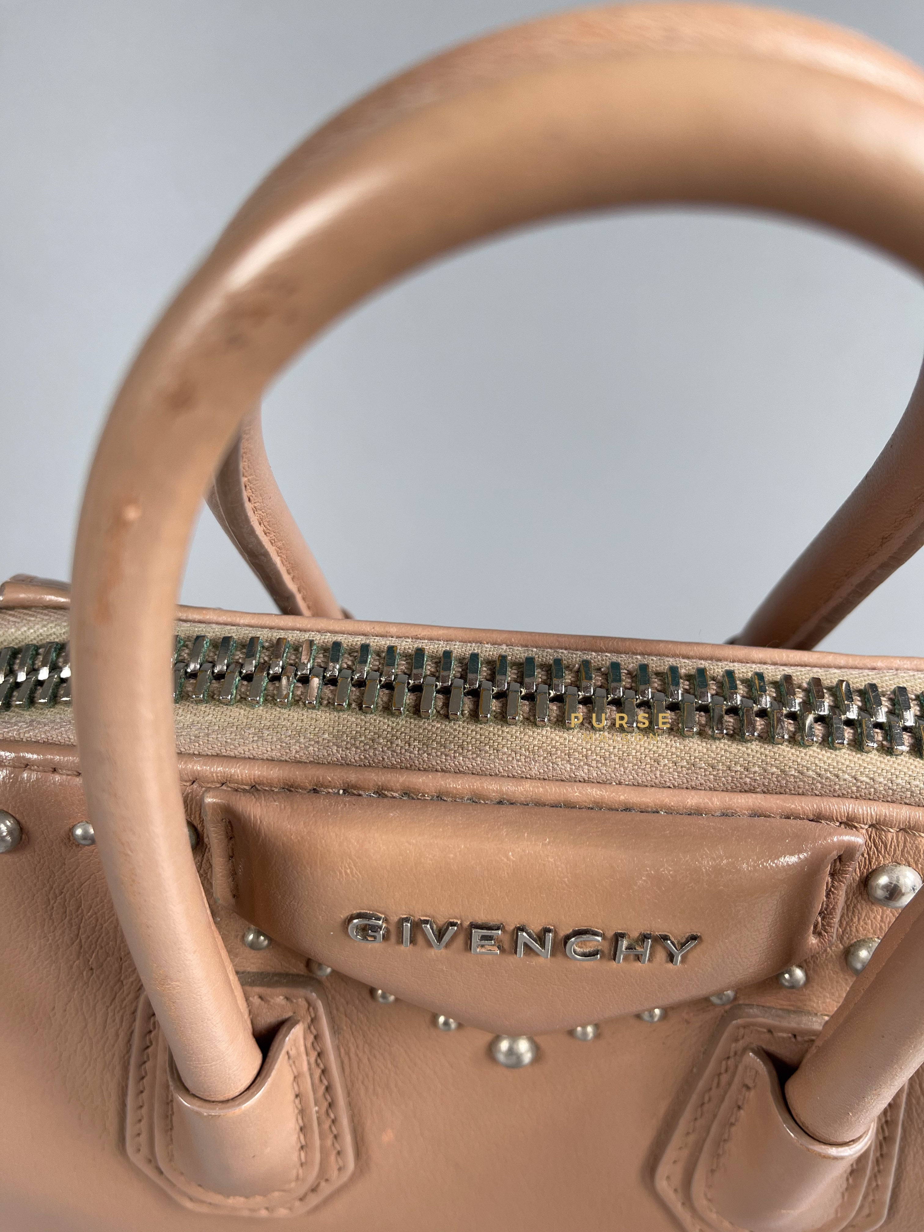 Givenchy Antigona Mini Studded Bag in Old Pink Calfskin Leather | Purse Maison Luxury Bags Shop