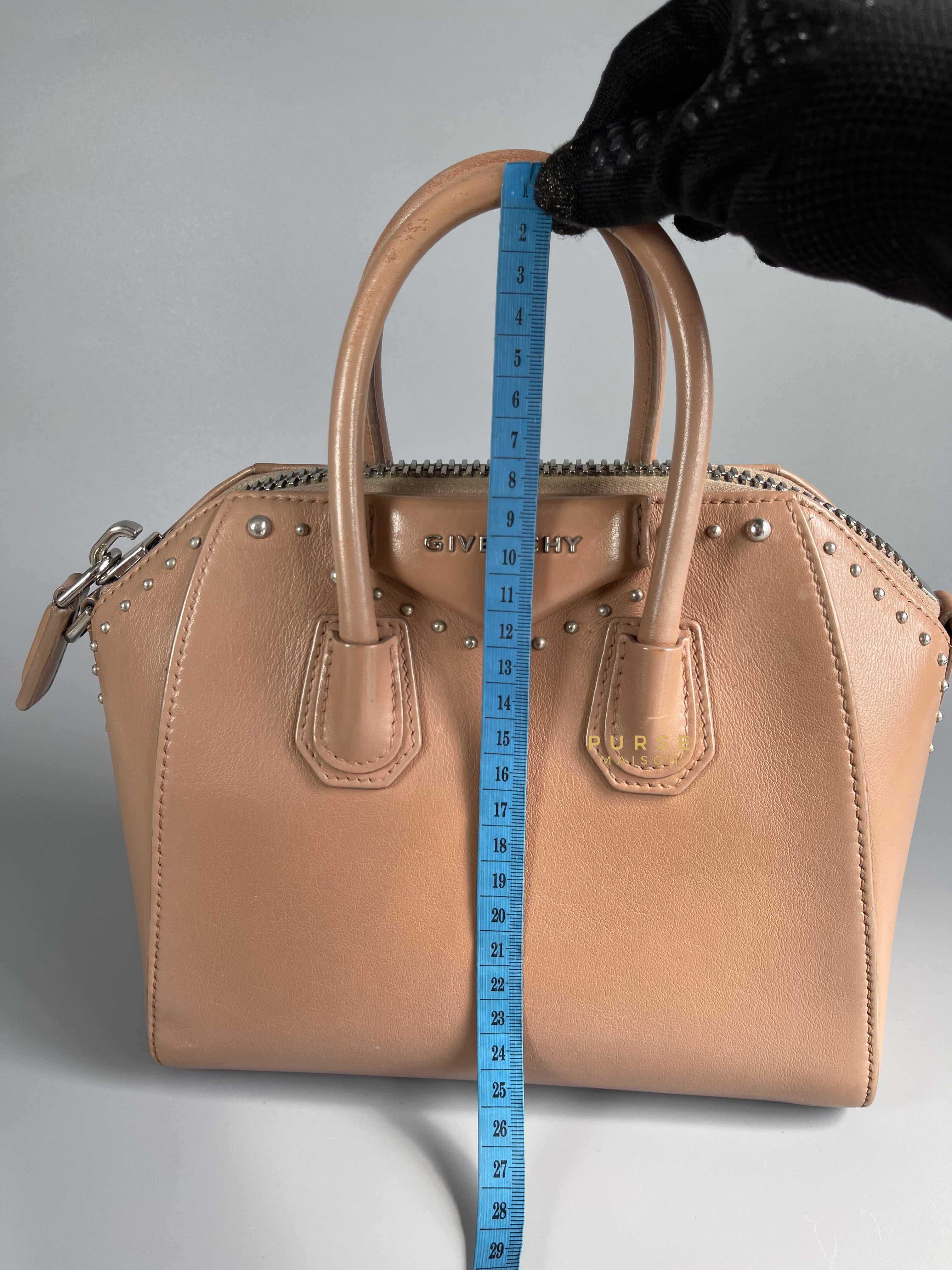 Givenchy Antigona Mini Studded Bag in Old Pink Calfskin Leather | Purse Maison Luxury Bags Shop