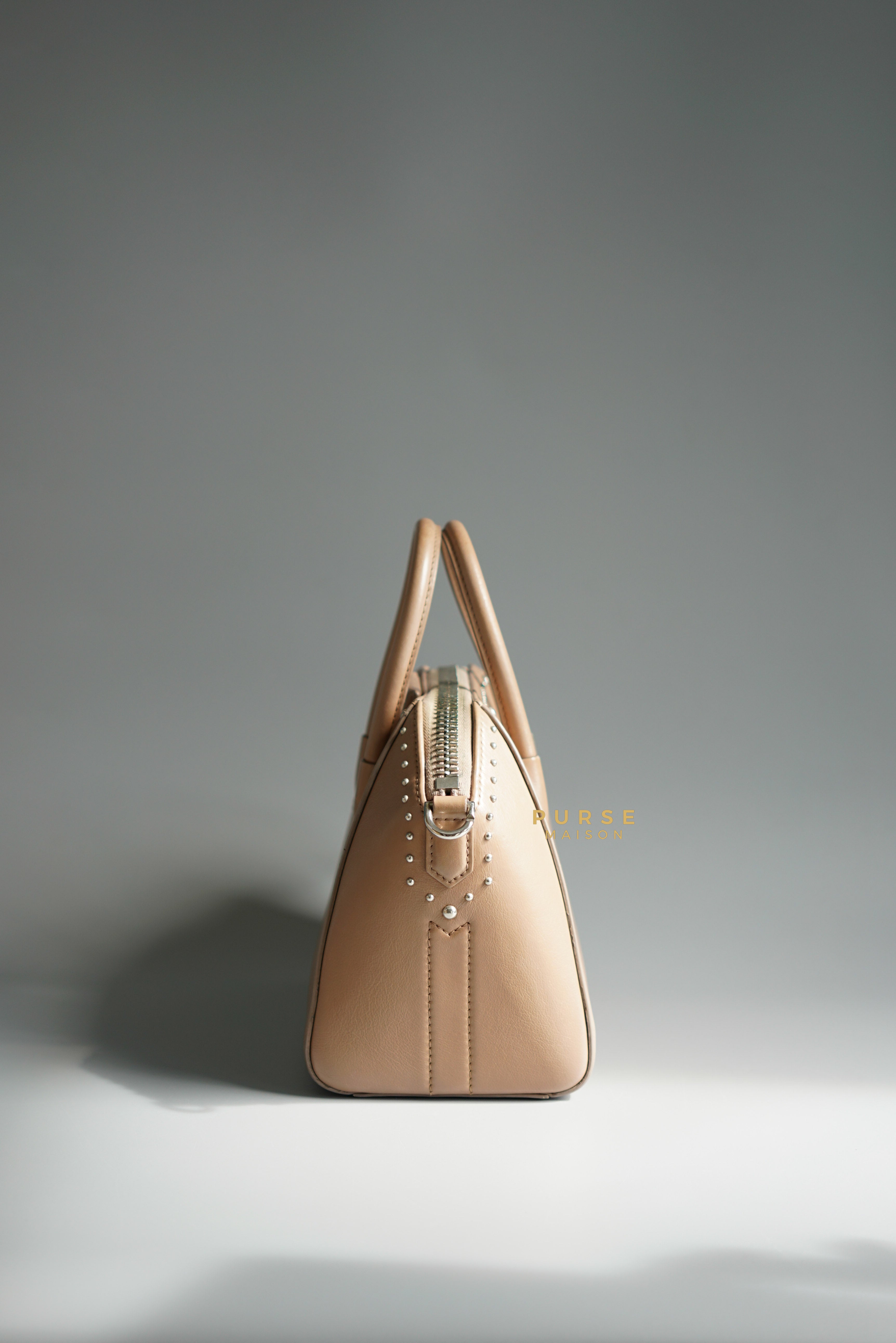 Givenchy Antigona Mini Studded Bag in Old Pink Calfskin Leather | Purse Maison Luxury Bags Shop