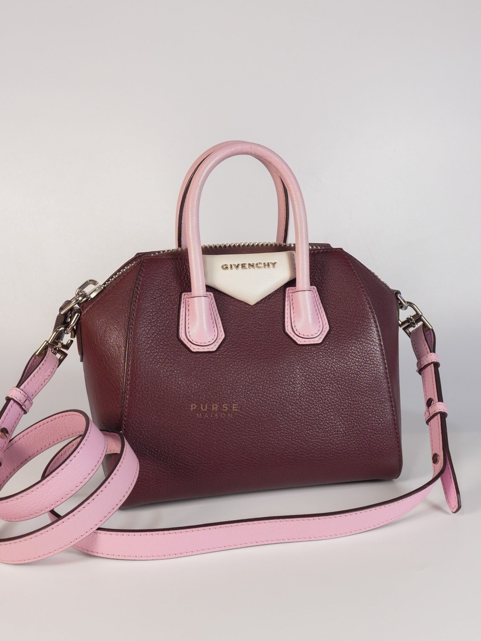 Antigona Mini Tri-Color in Goatskin Leather | Purse Maison Luxury Bags Shop