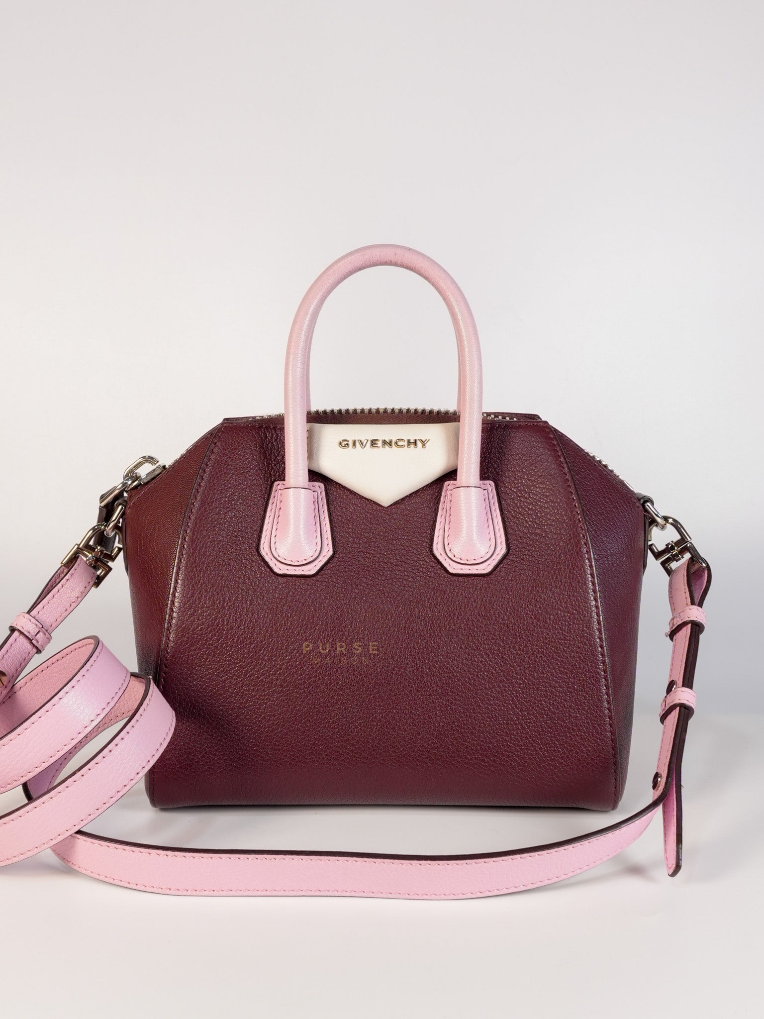 Antigona Mini Tri-Color in Goatskin Leather | Purse Maison Luxury Bags Shop