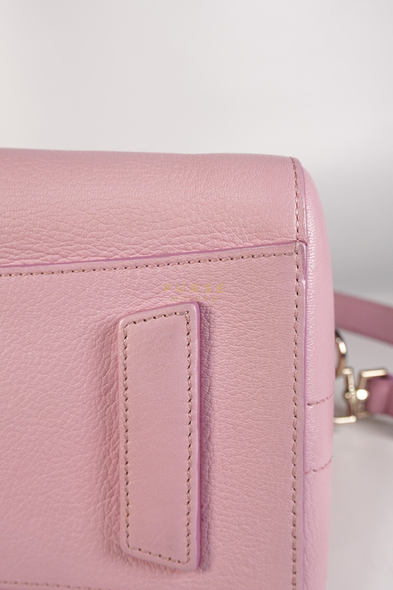 Antigona Small Bag in Pink Grained Calfskin Leather & Silver Hardware | Purse Maison Luxury Bags Shop