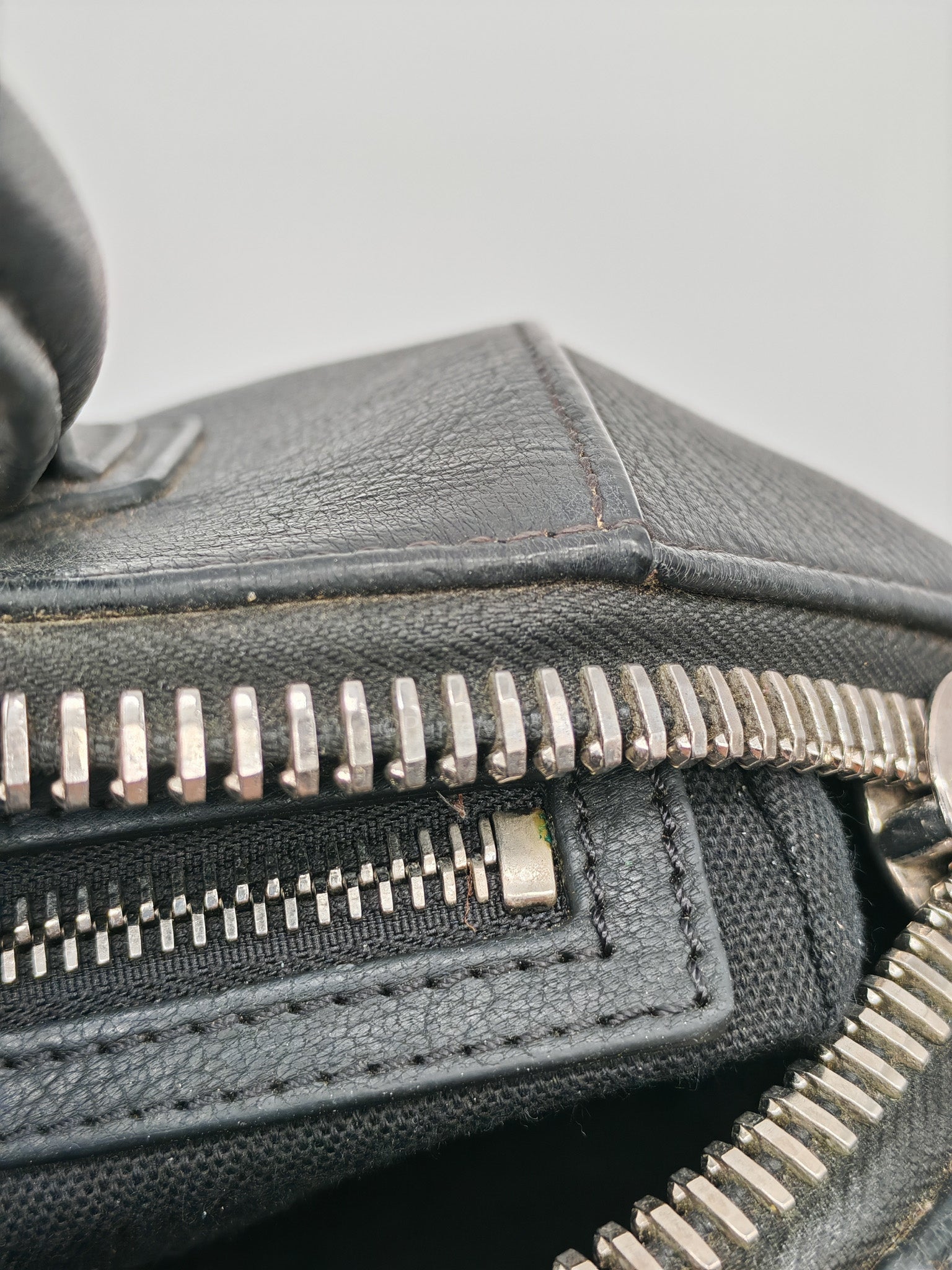 Antigona Small in Back Goatskin Leather Silver Hardware | Purse Maison Luxury Bags Shop