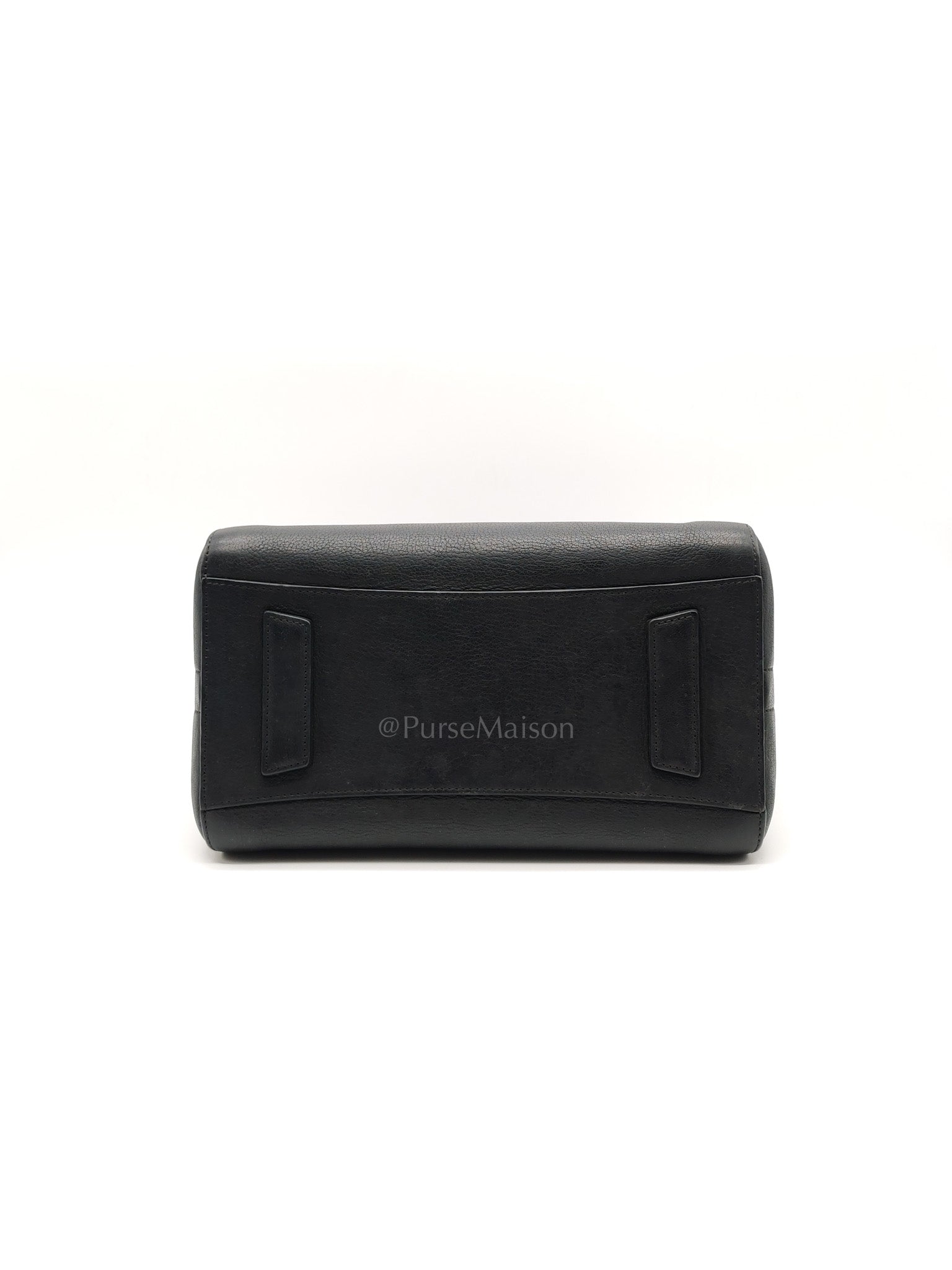 Antigona Small in Back Goatskin Leather Silver Hardware | Purse Maison Luxury Bags Shop