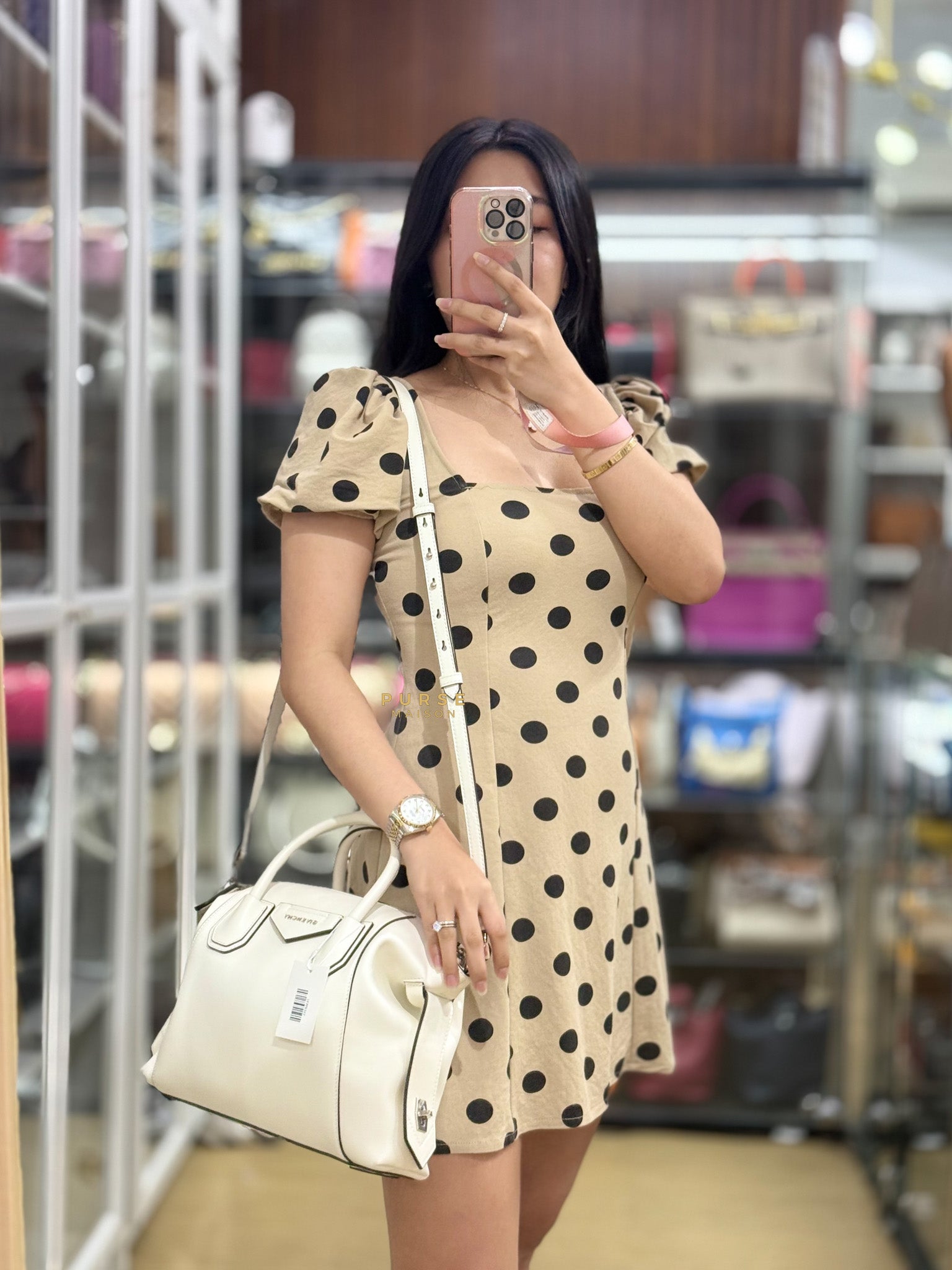 Antigona Soft Small White Calfskin Leather | Purse Maison Luxury Bags Shop