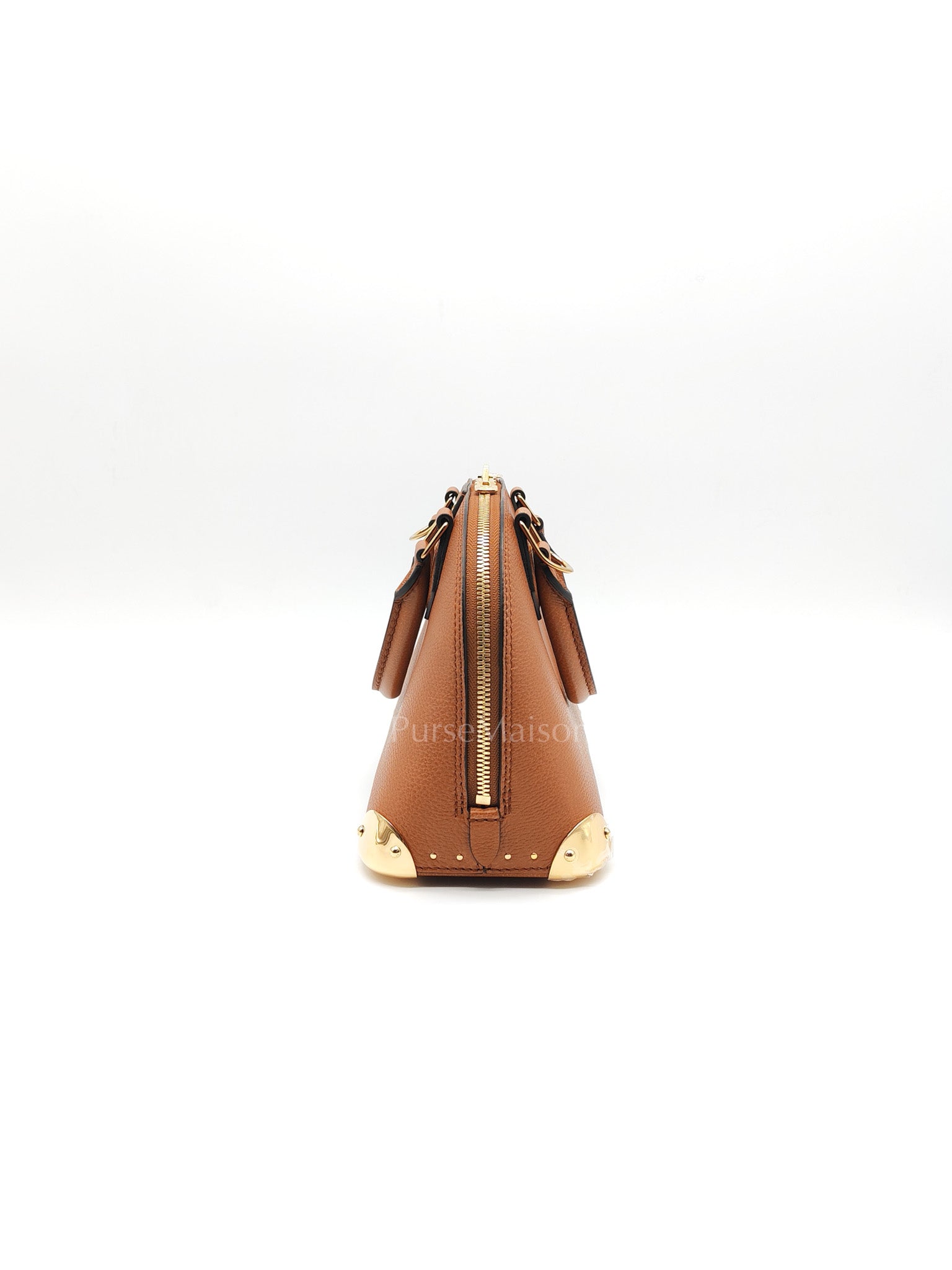 Alma Trunk BB in Tan Smooth Calfskin Leather & Gold Hardware Microchip