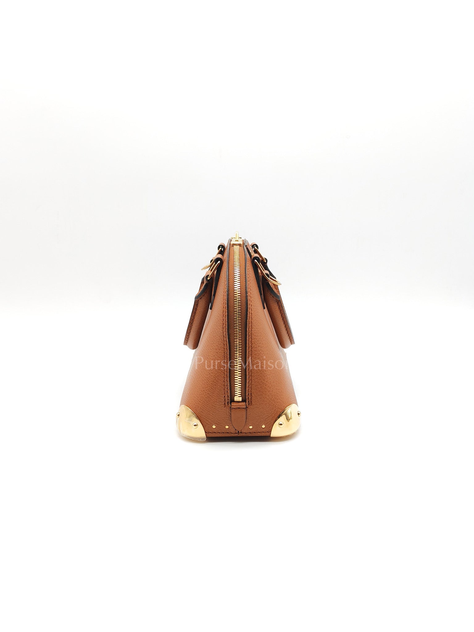 Alma Trunk BB in Tan Smooth Calfskin Leather & Gold Hardware Microchip