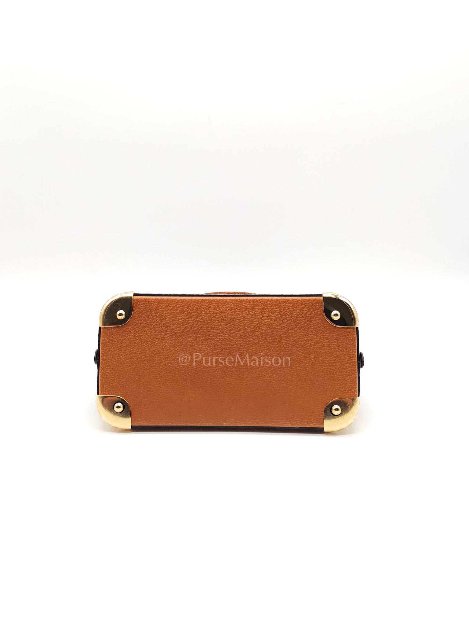 Alma Trunk BB in Tan Smooth Calfskin Leather & Gold Hardware Microchip