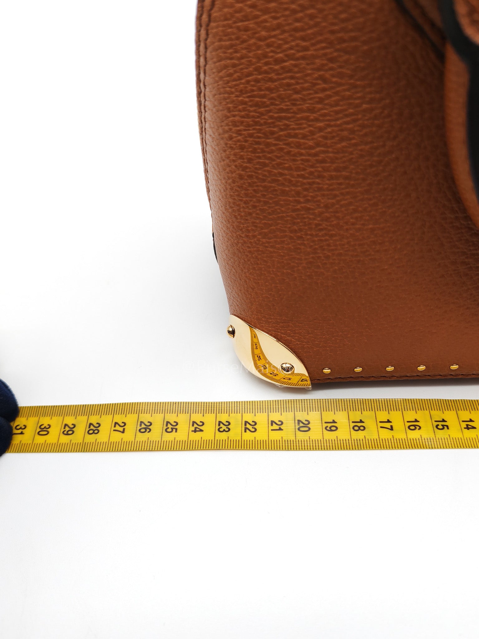 Alma Trunk BB in Tan Smooth Calfskin Leather & Gold Hardware Microchip