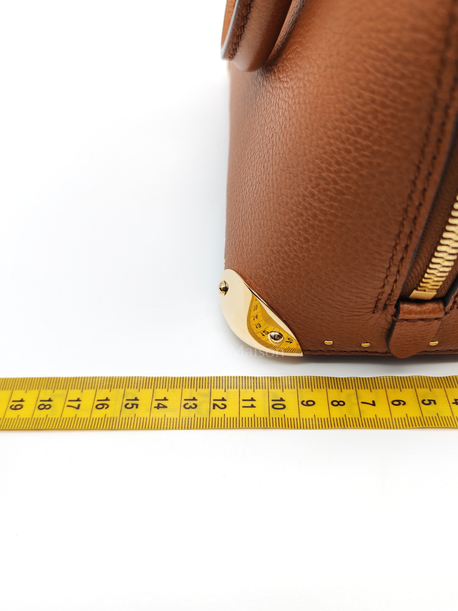 Alma Trunk BB in Tan Smooth Calfskin Leather & Gold Hardware Microchip