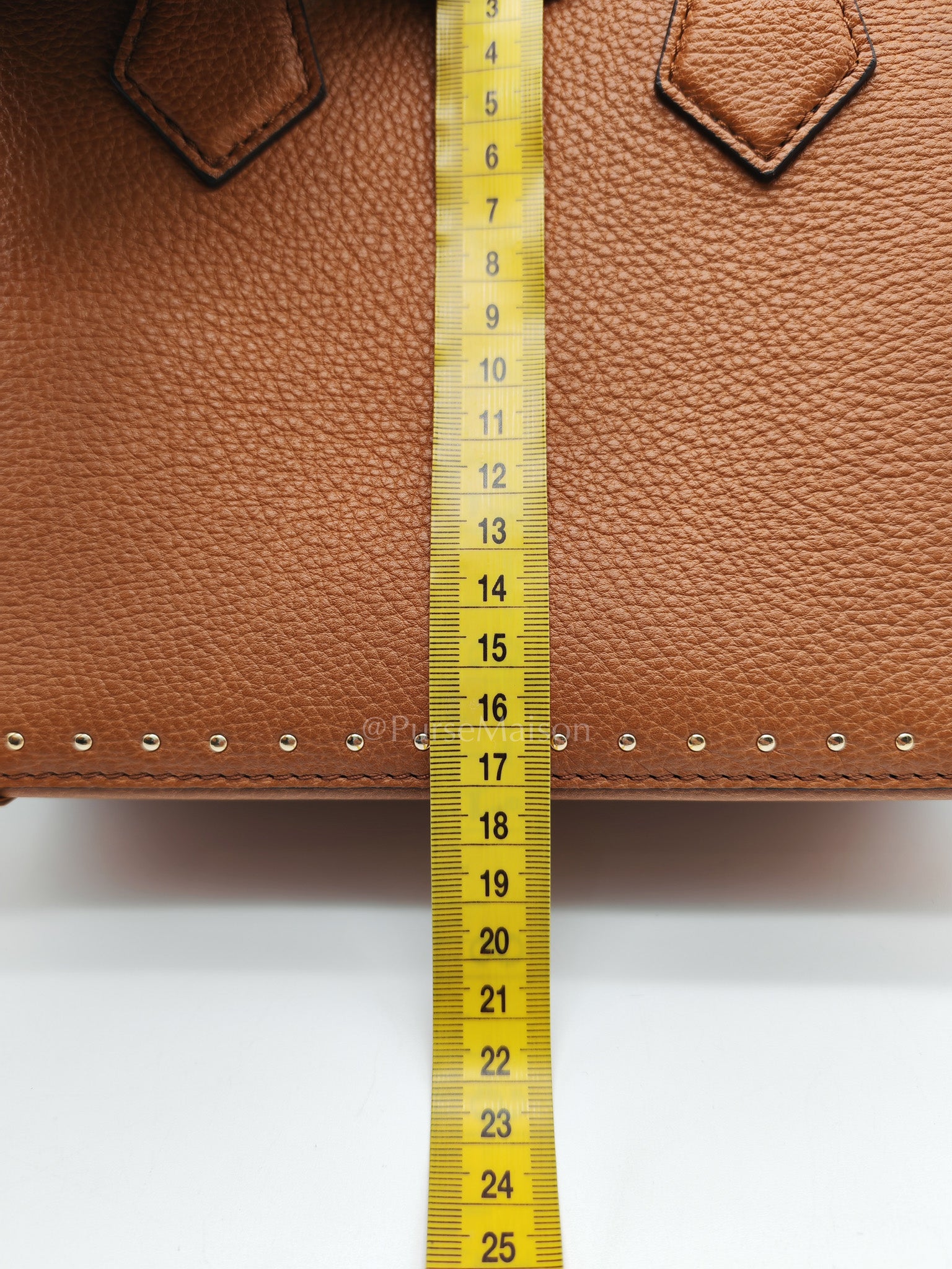 Alma Trunk BB in Tan Smooth Calfskin Leather & Gold Hardware Microchip